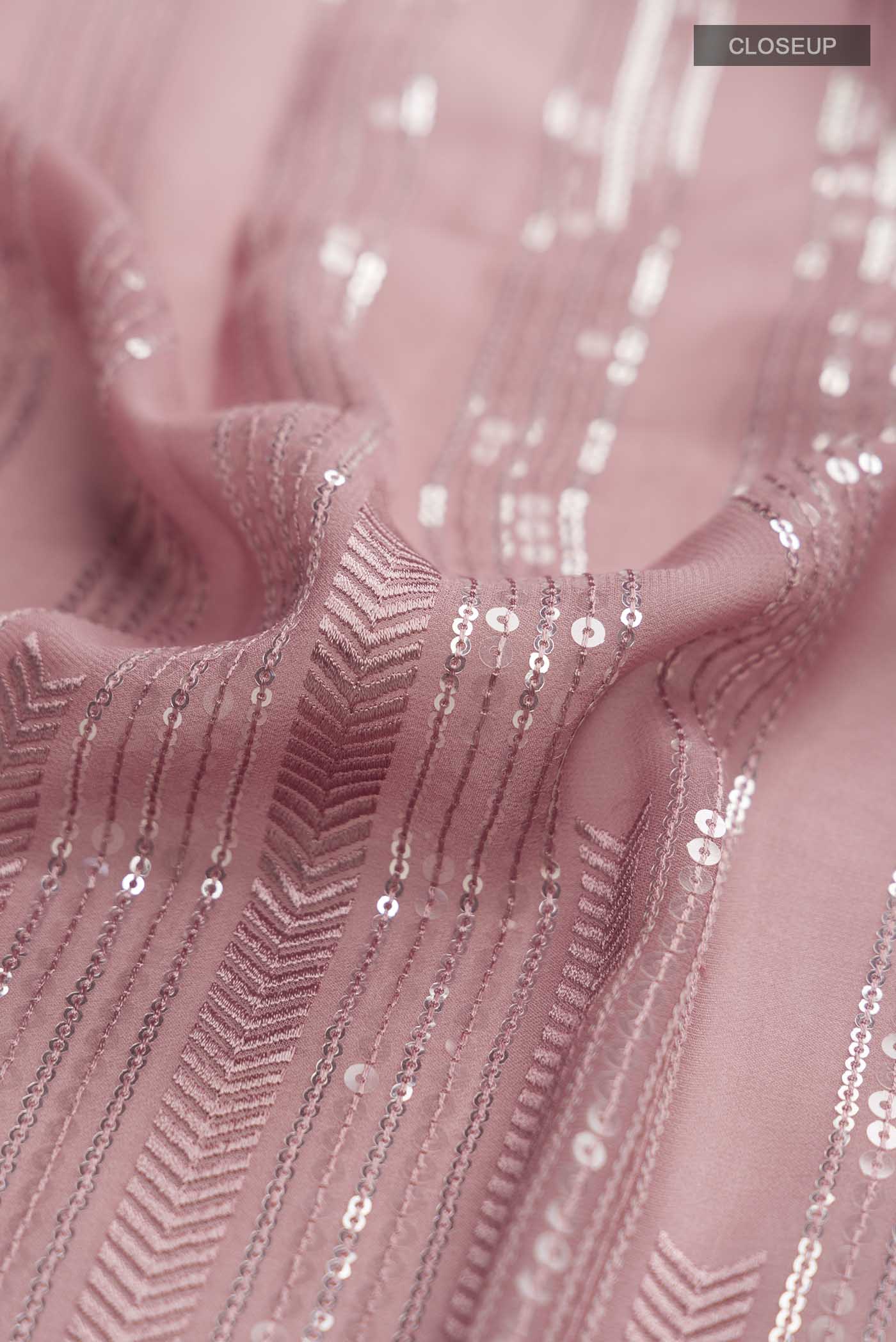 Mauve Georgette Saree - Image 2