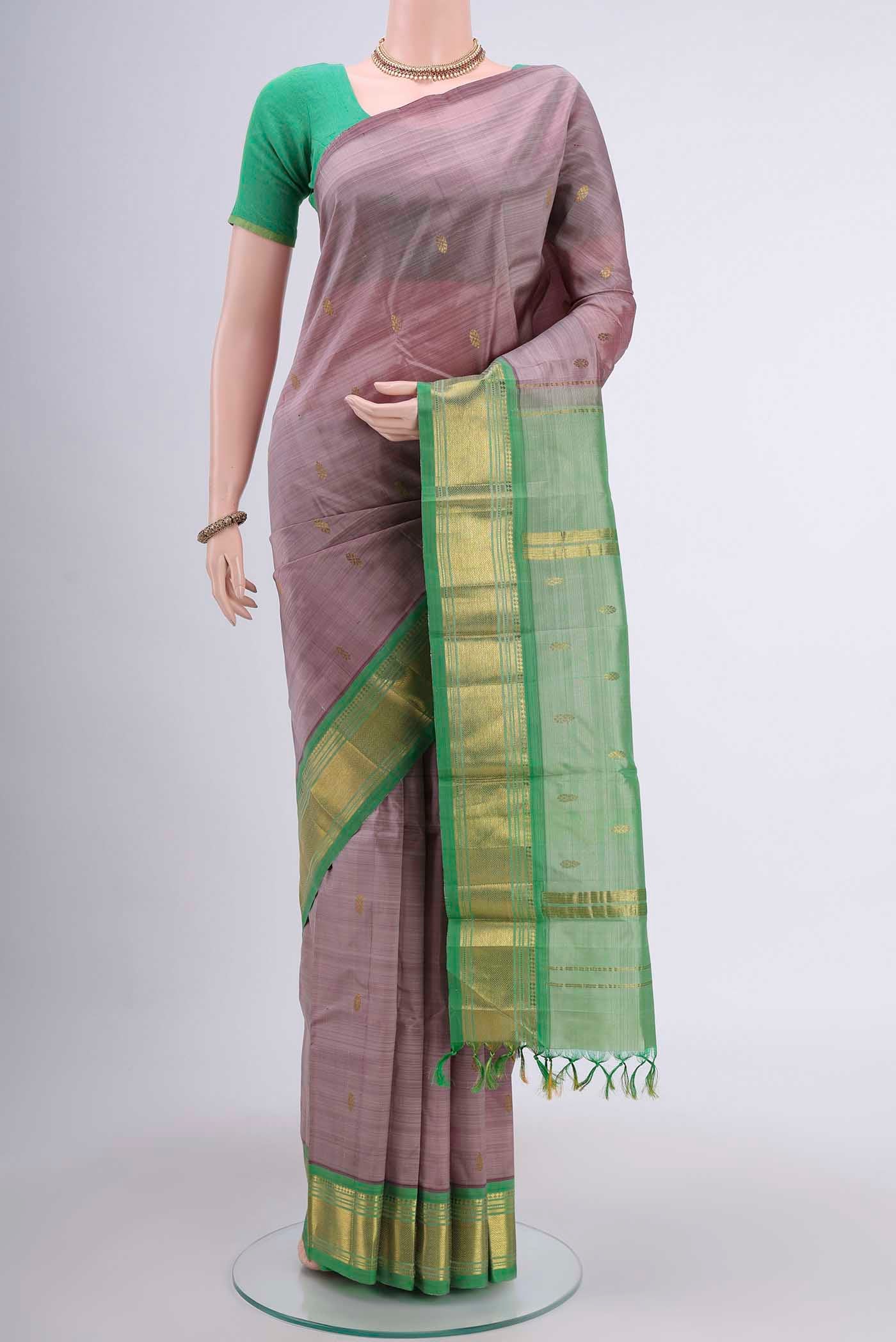 Mauve Kanjivaram Silk Saree