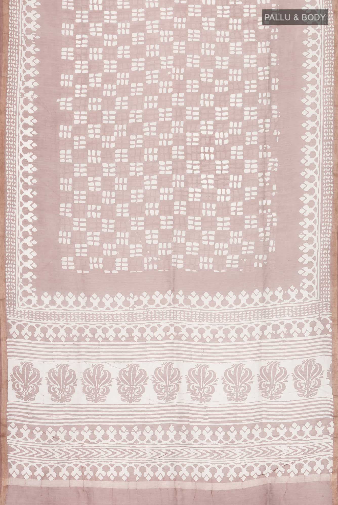 Mauve Maheshwari Silk Cotton Saree - Image 5
