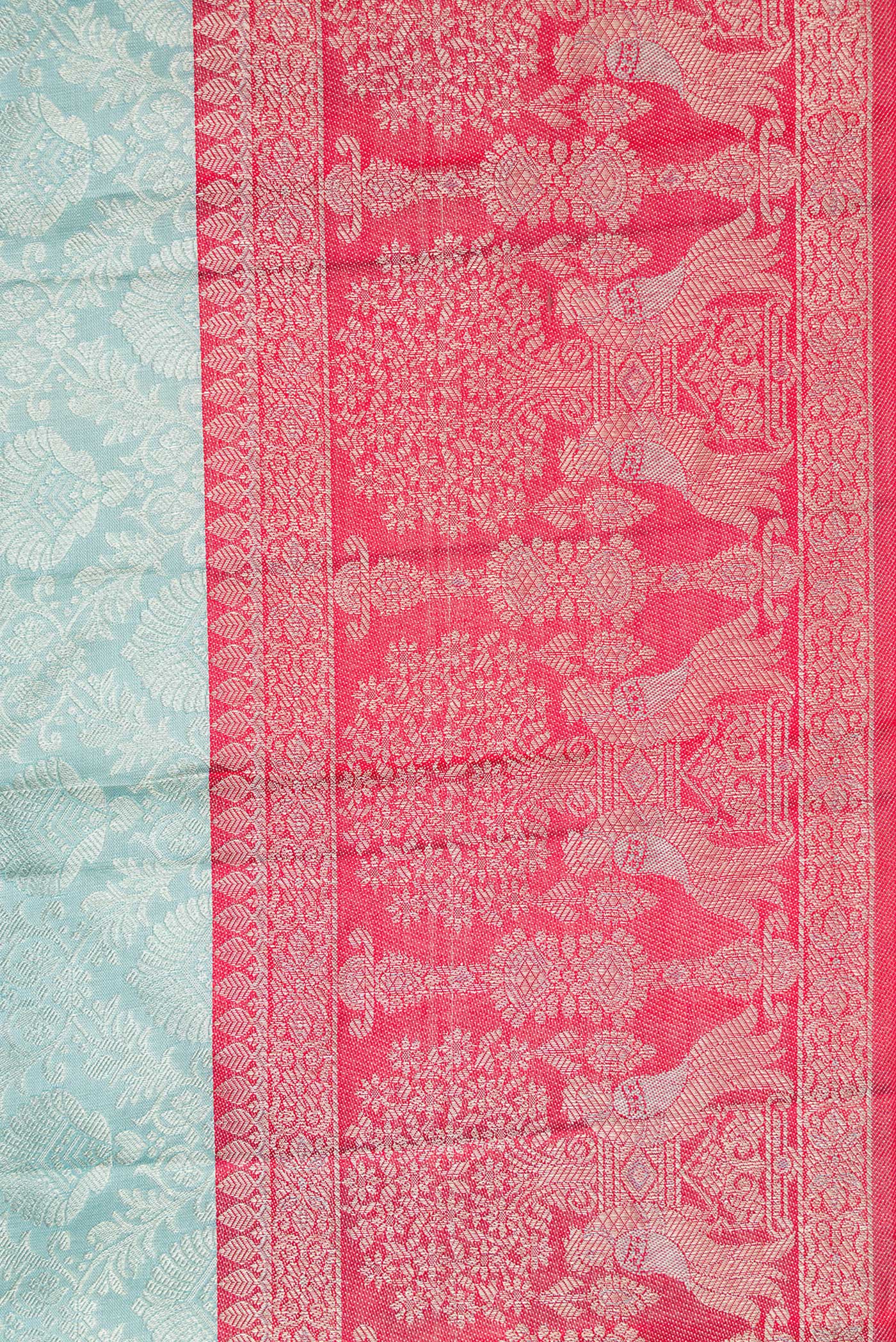 Light Blue Kanjivaram Silk Saree - Image 3