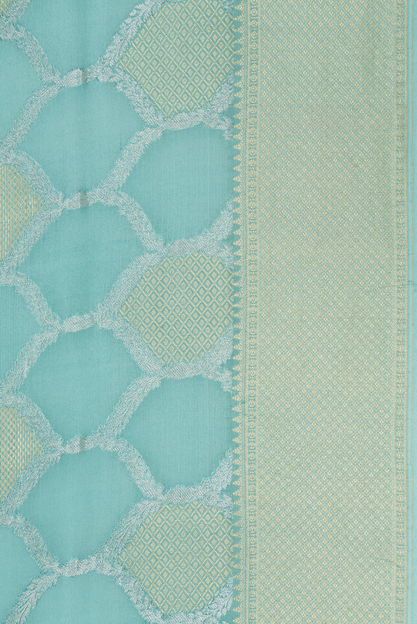 Maya Blue Mysore Crepe Saree - Image 3