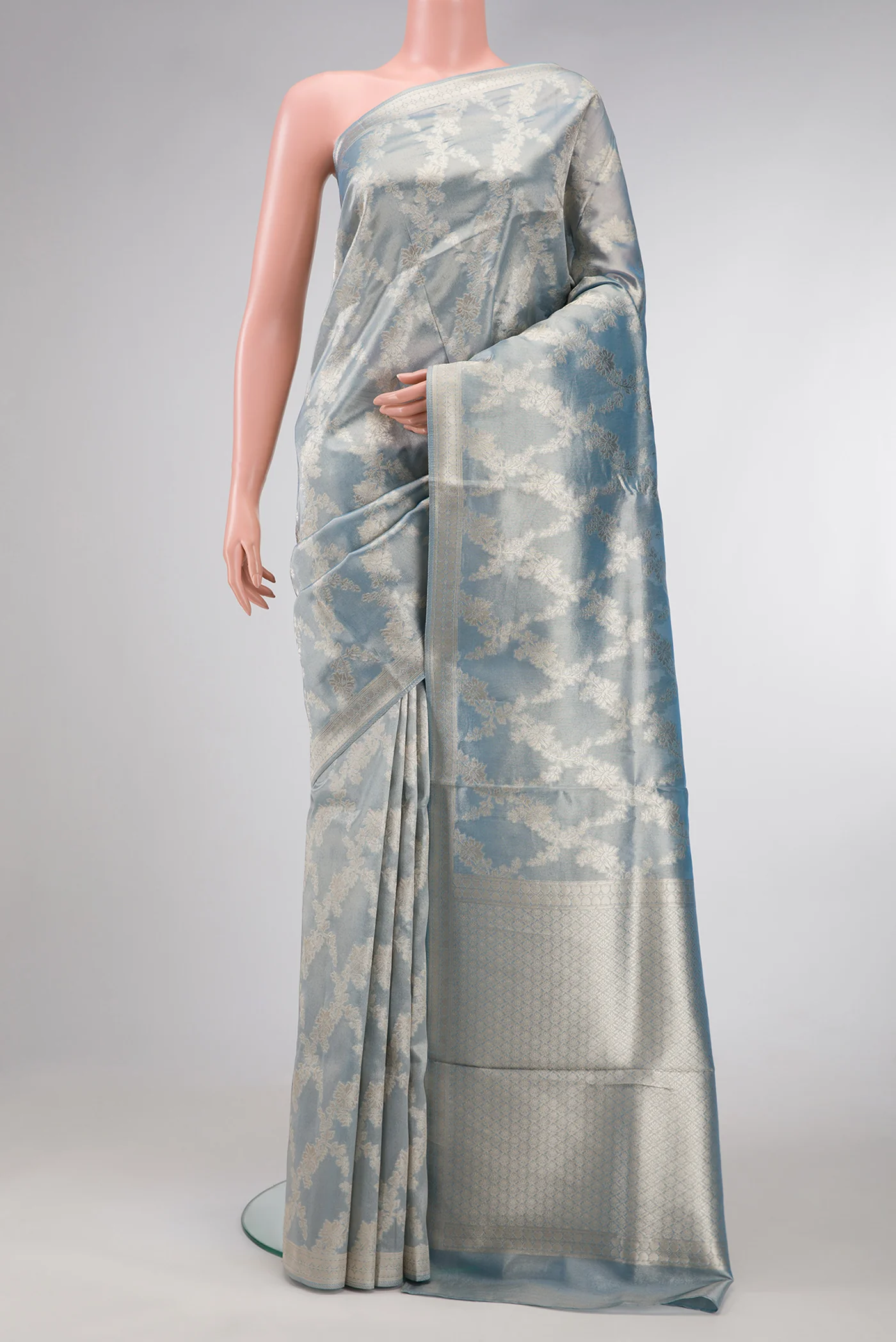Maya Blue Tissue Silk Saree