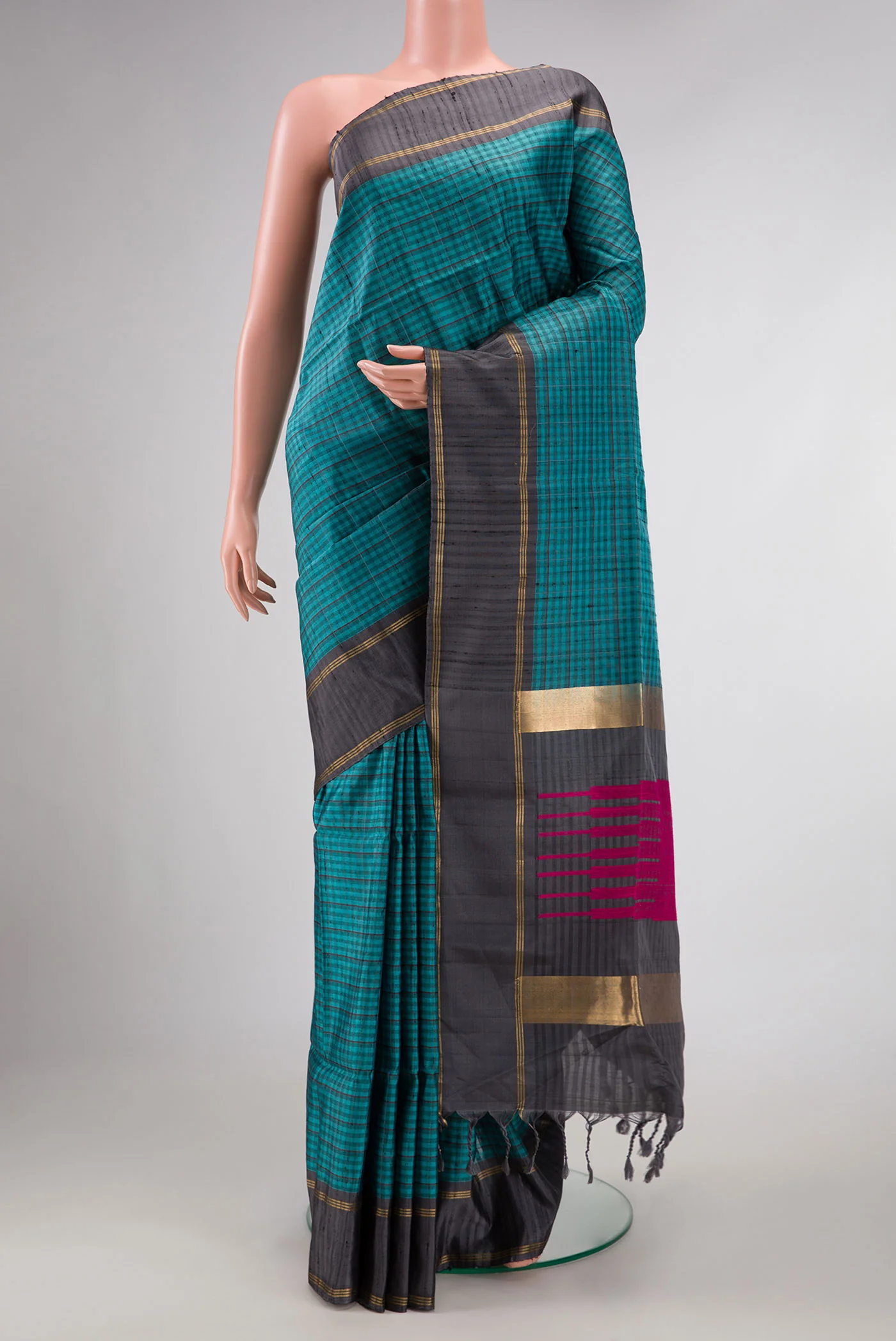 Maya Blue Dual Tone Soft Silk Saree