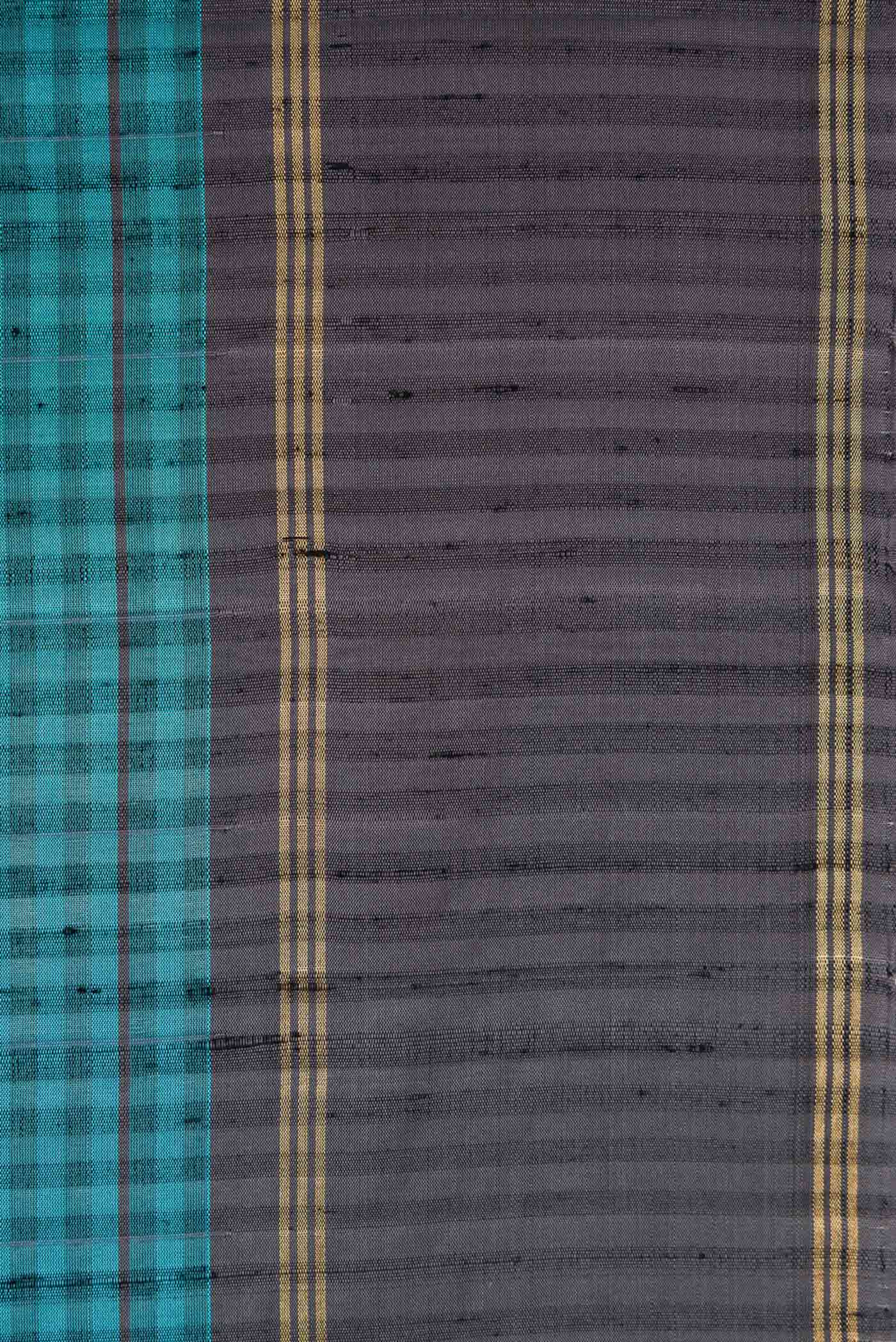 Maya Blue Dual Tone Soft Silk Saree - Image 3