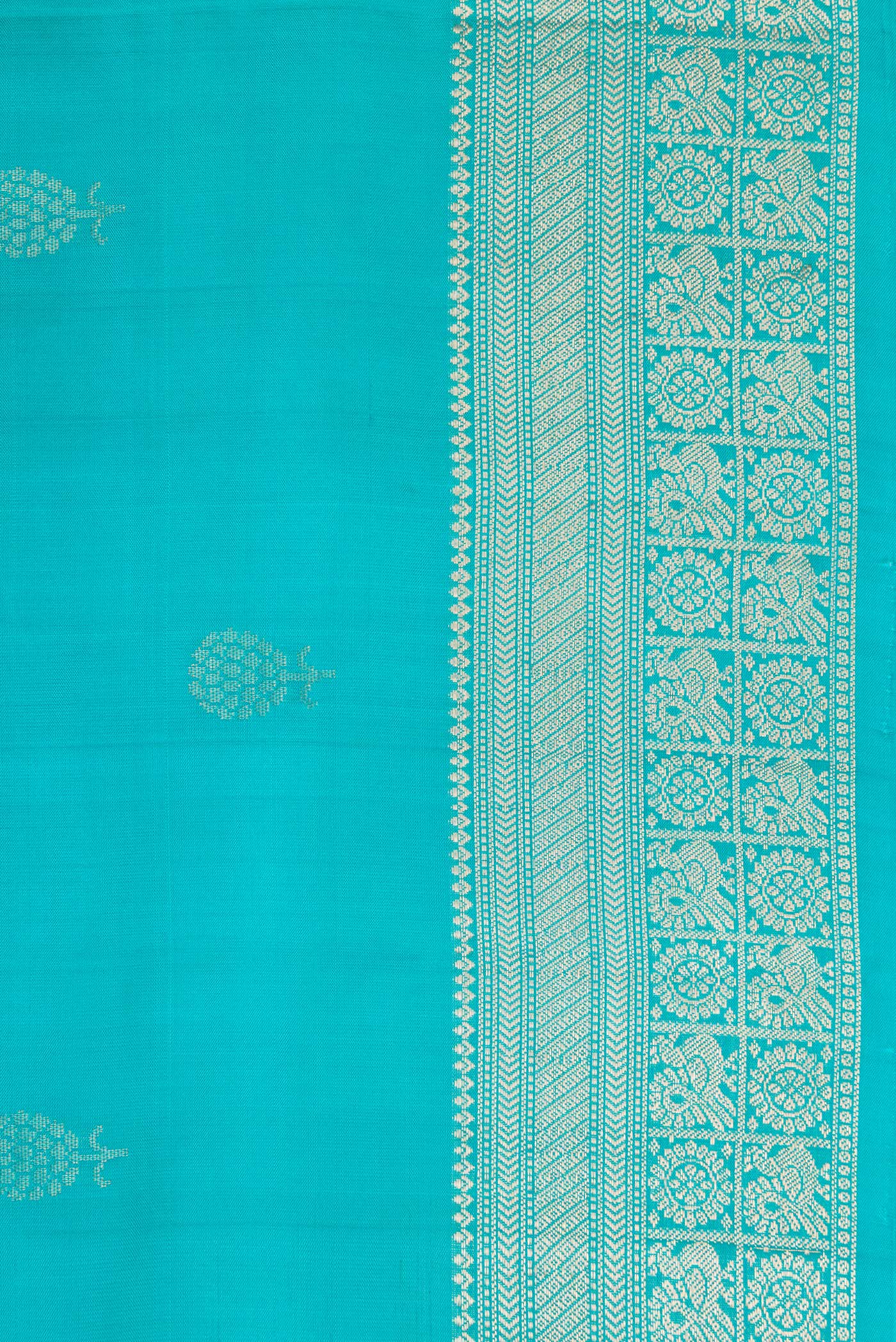 Maya Blue Soft Silk Saree - Image 3