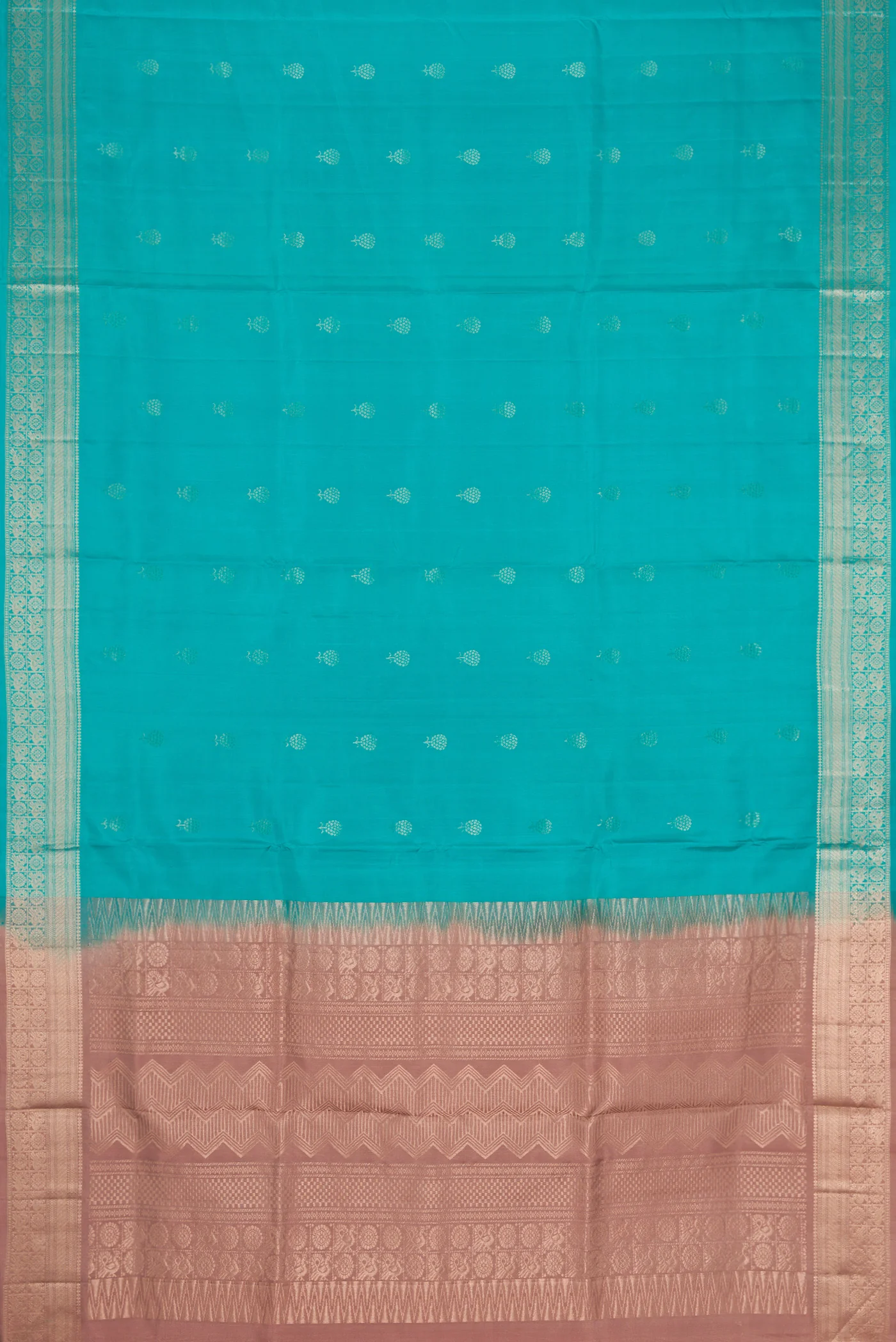Maya Blue Soft Silk Saree - Image 6