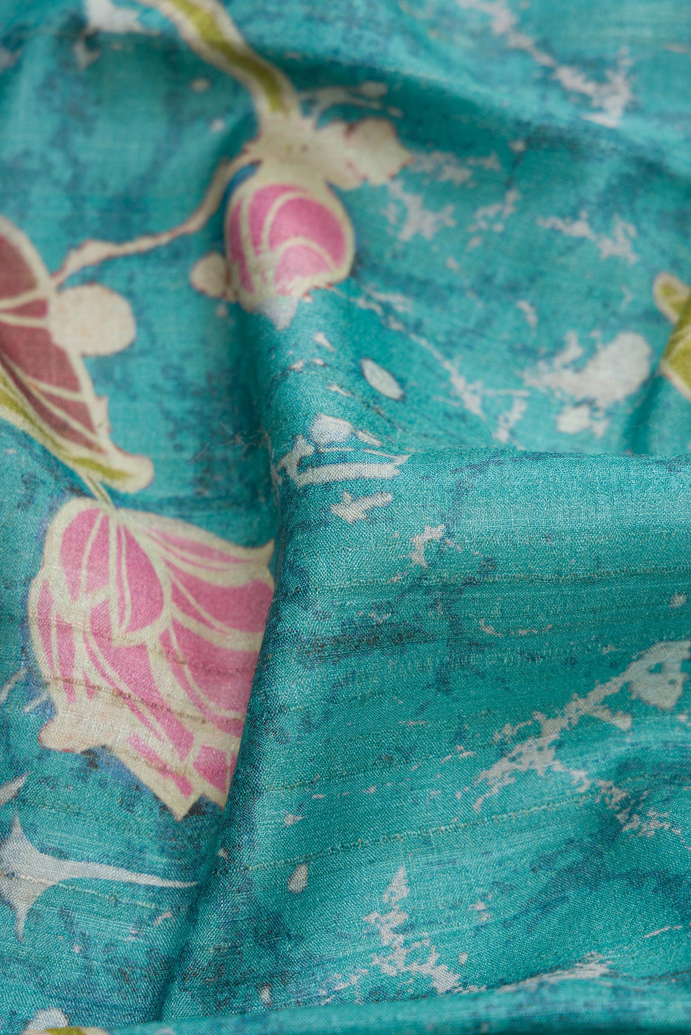 Maya Blue Dual Tone Tussar Silk Saree - Image 2