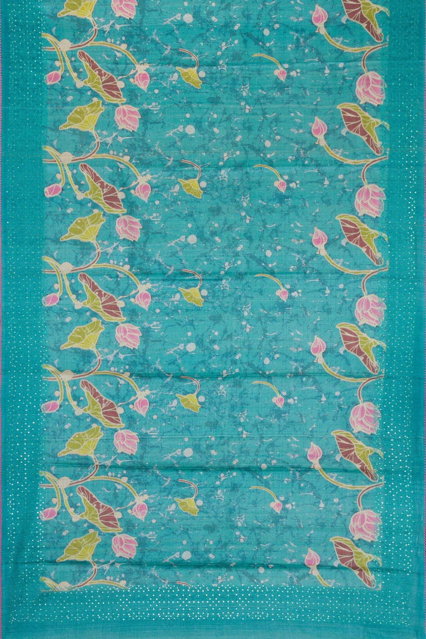 Maya Blue Dual Tone Tussar Silk Saree - Image 6
