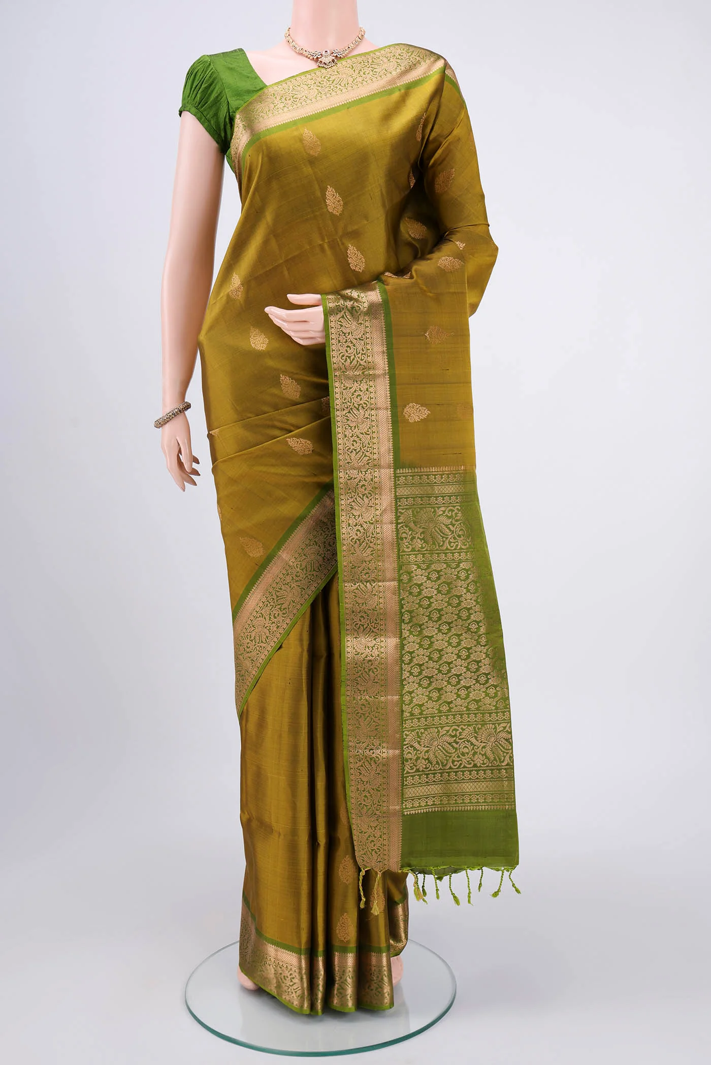 Mehandi Green Soft Silk Saree