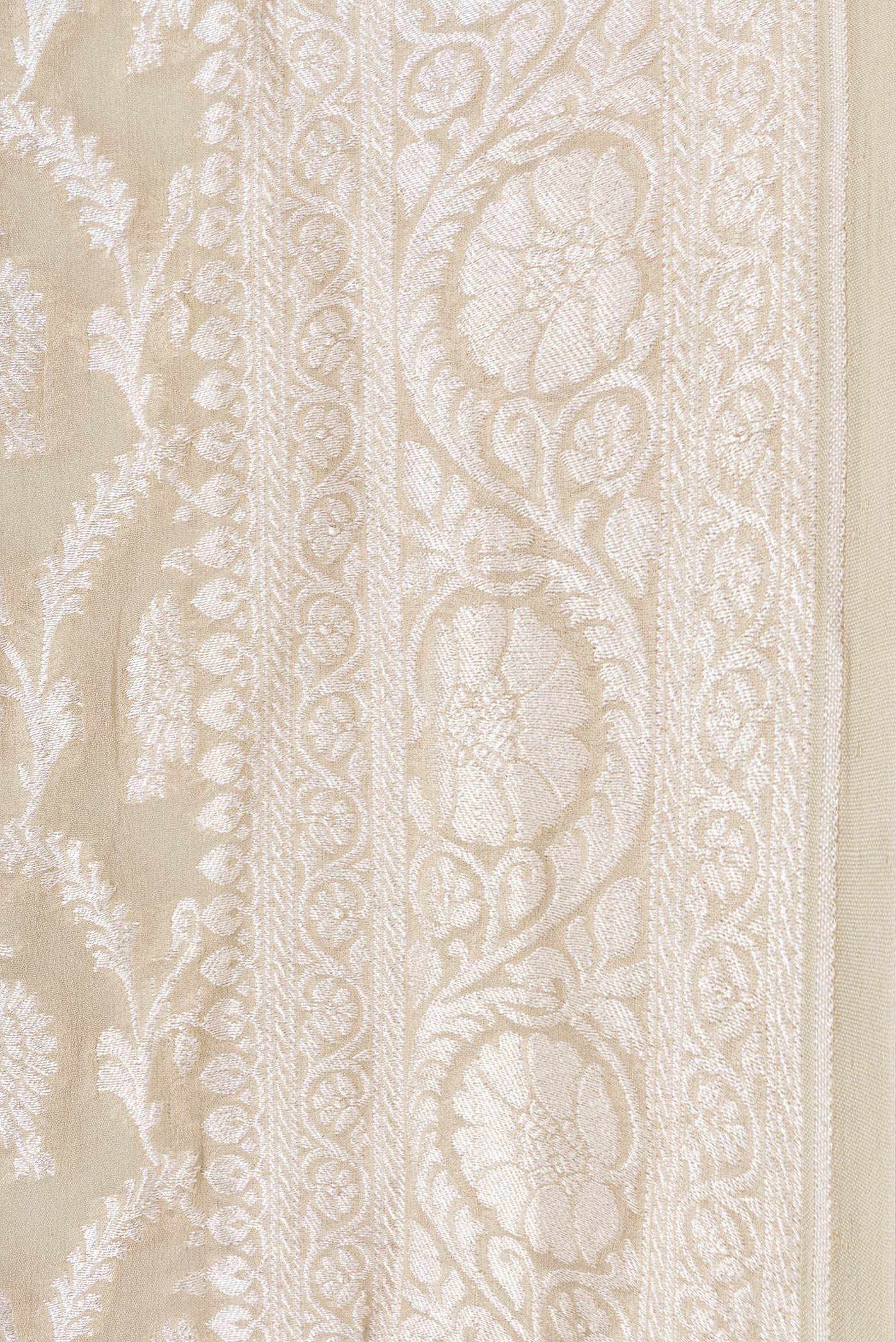 Beige Banarasi Georgette Saree - Image 3