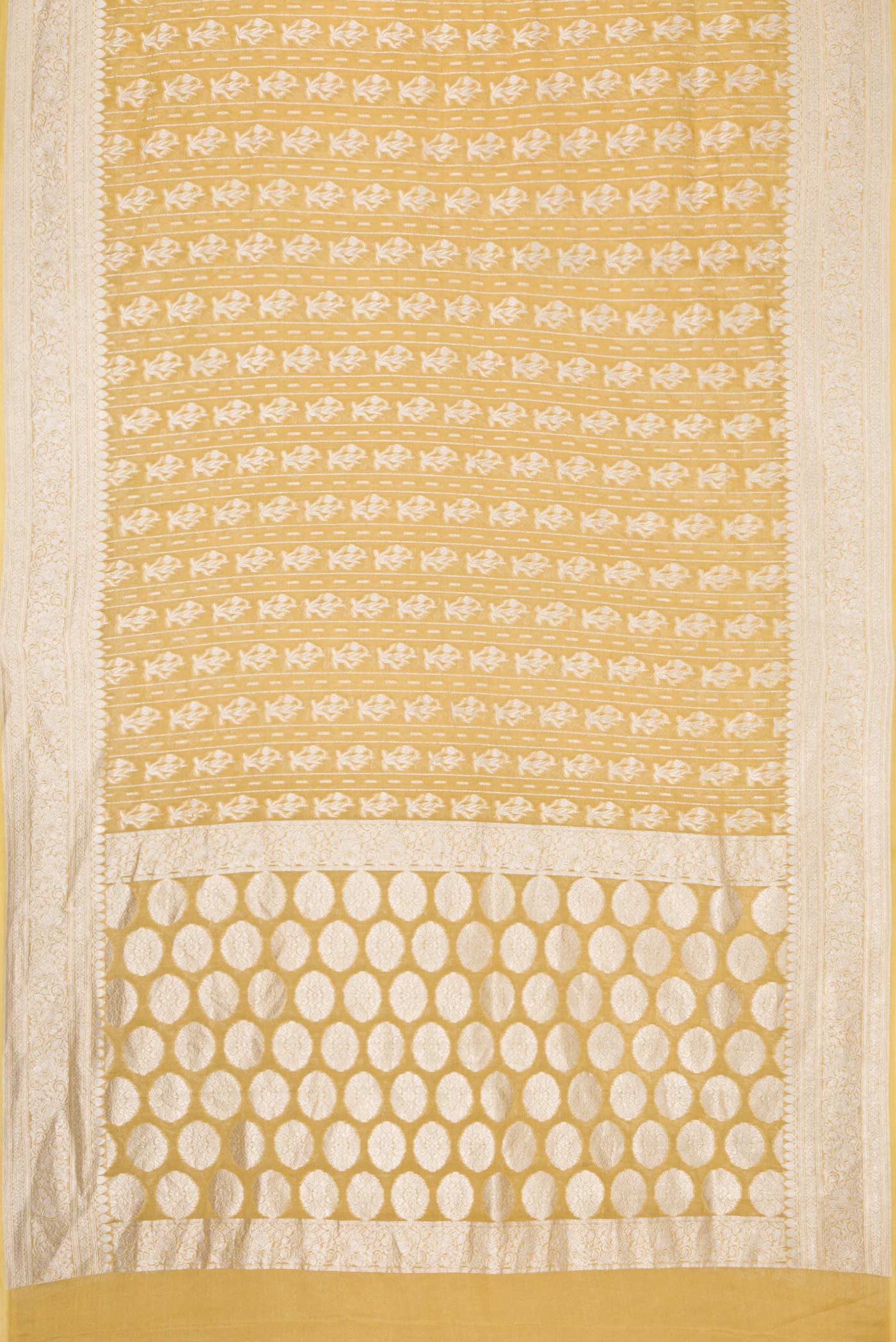Gold Banarasi Georgette Saree - Image 6
