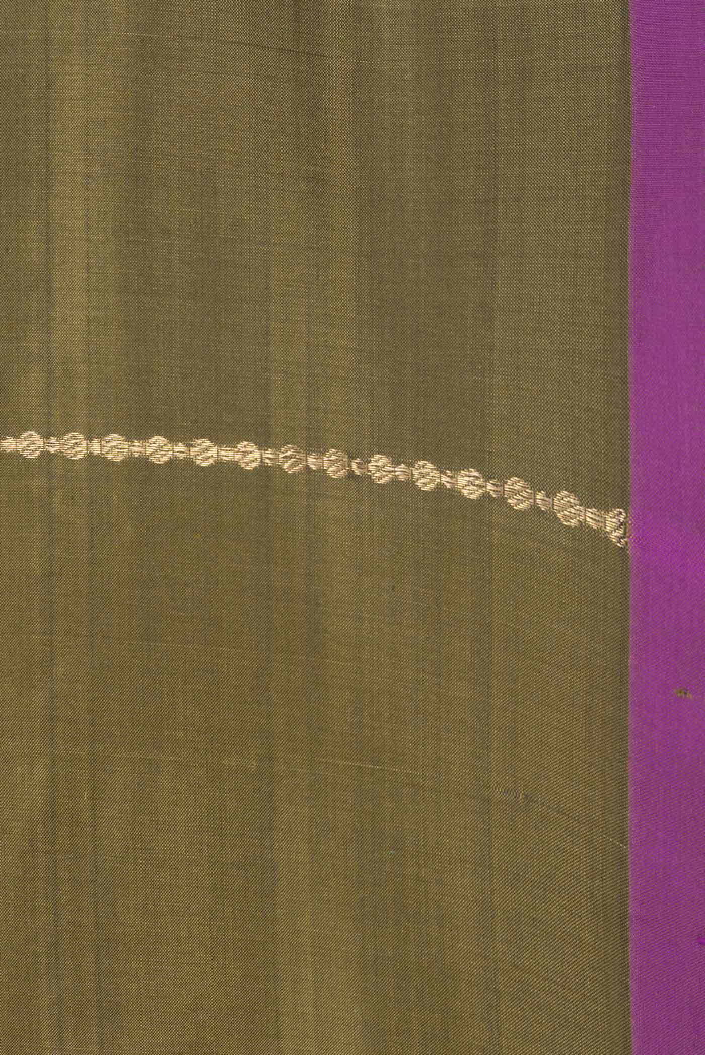 Mehandi Green Dual Tone Banarasi Saree - Image 3