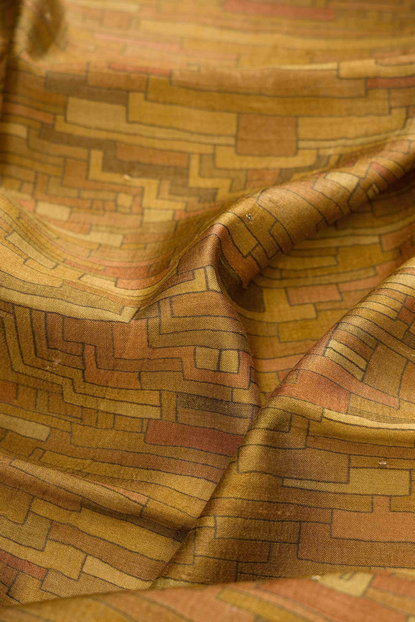 Mehandi Green Dual Tone Jute Silk Saree - Image 2