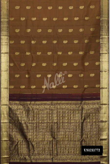 Mehandi Green Dual Tone Kanchipuram Silk Saree