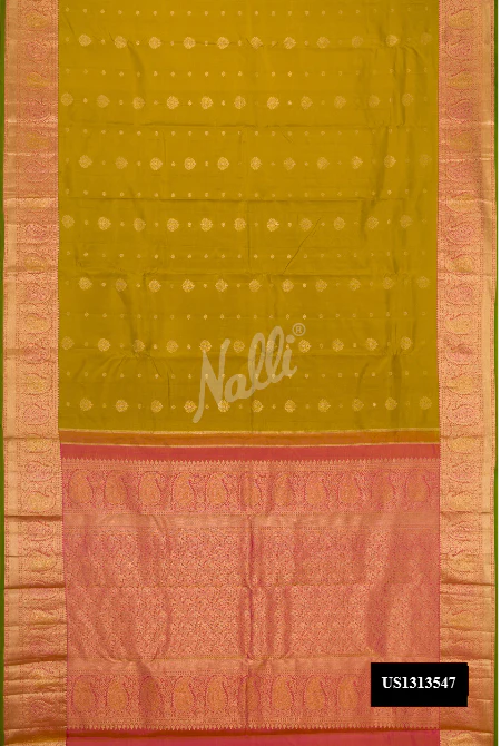 Mehandi Green Dual Tone Kanchipuram Silk Saree