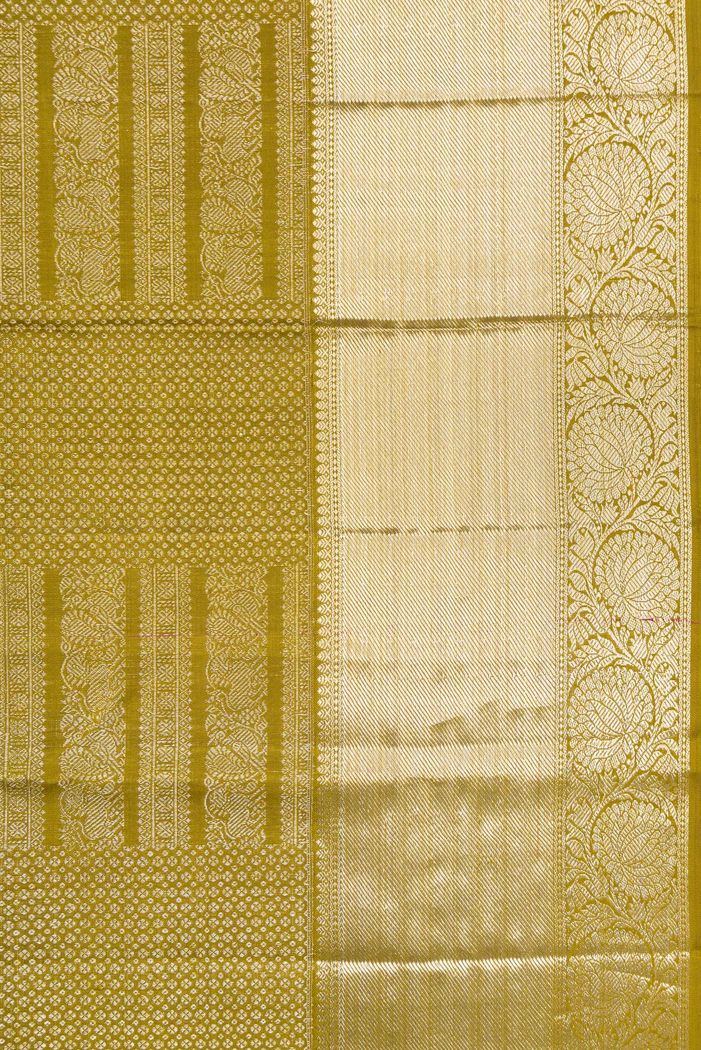 Mehandi Green Kanchipuram Silk Saree - Image 3