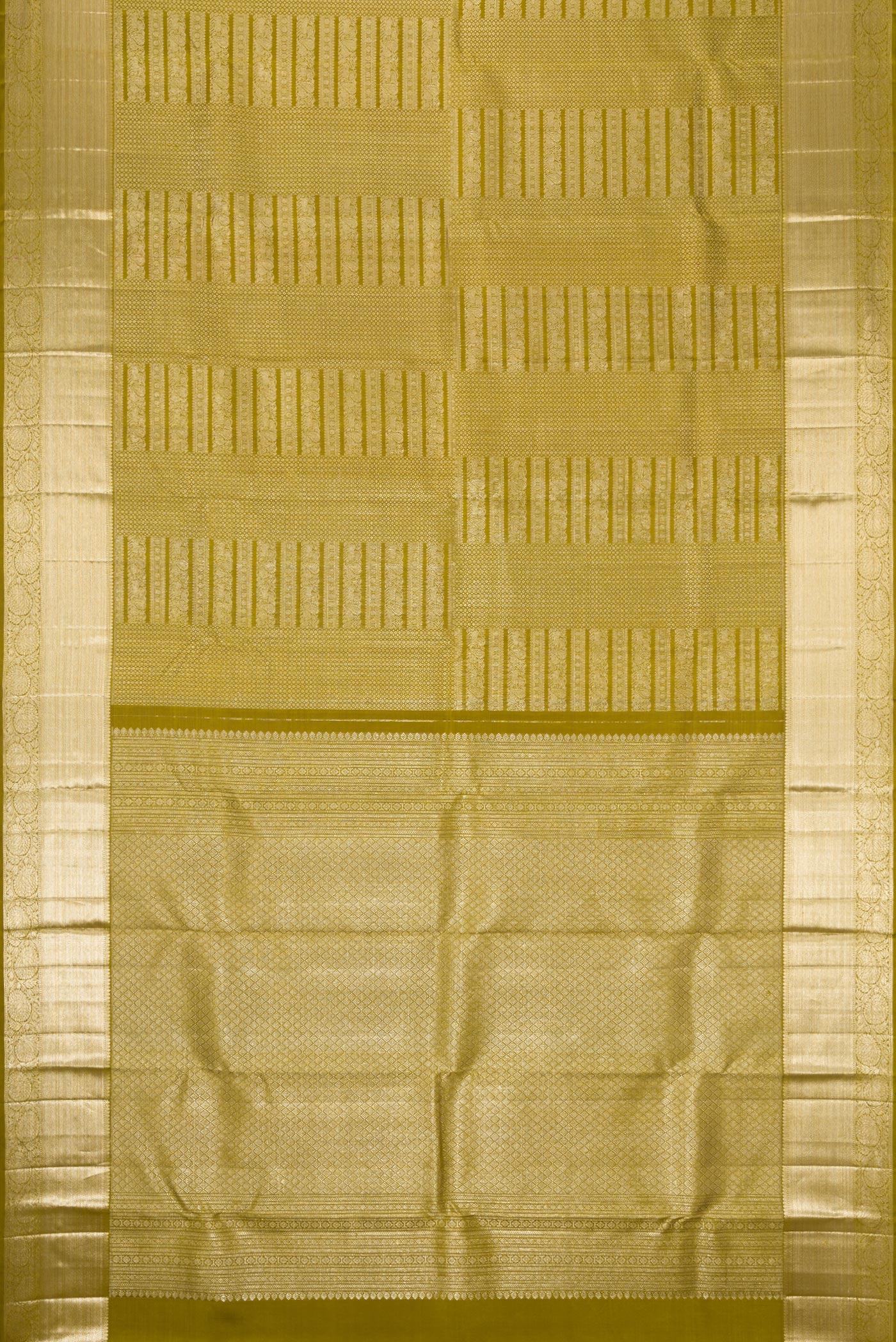 Mehandi Green Kanchipuram Silk Saree - Image 6