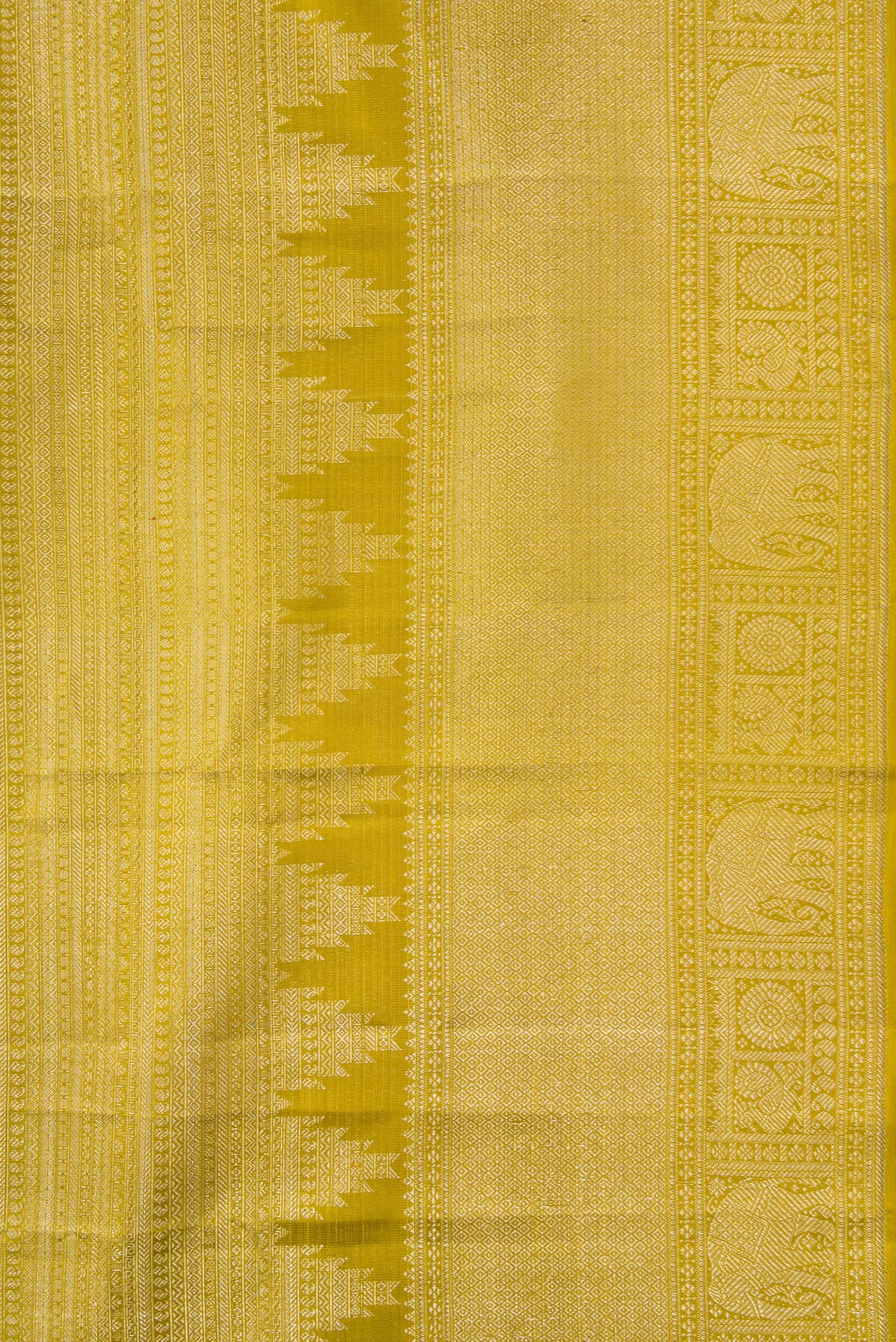 Mehandi Green Kanchipuram Silk Saree - Image 3