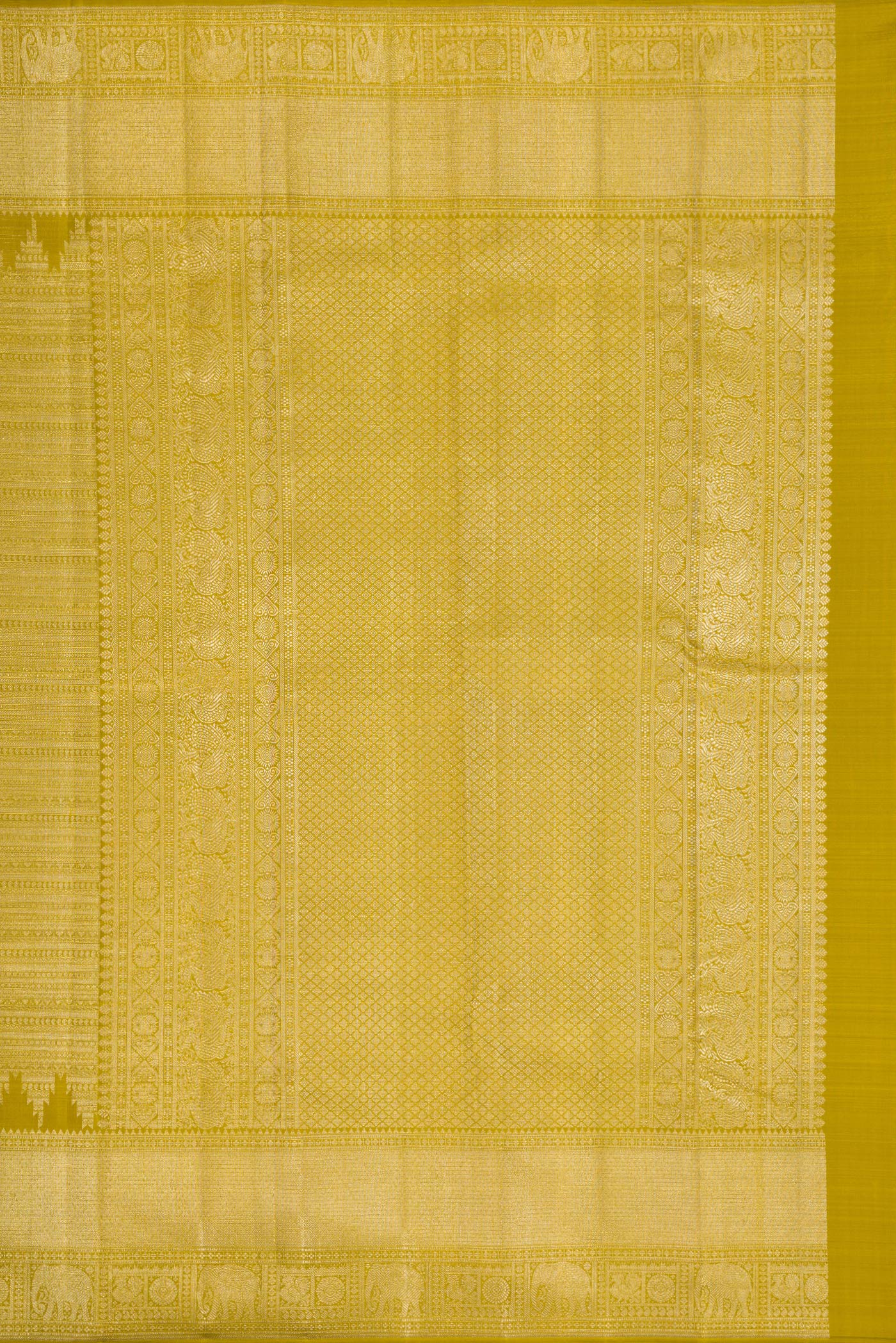 Mehandi Green Kanchipuram Silk Saree - Image 7