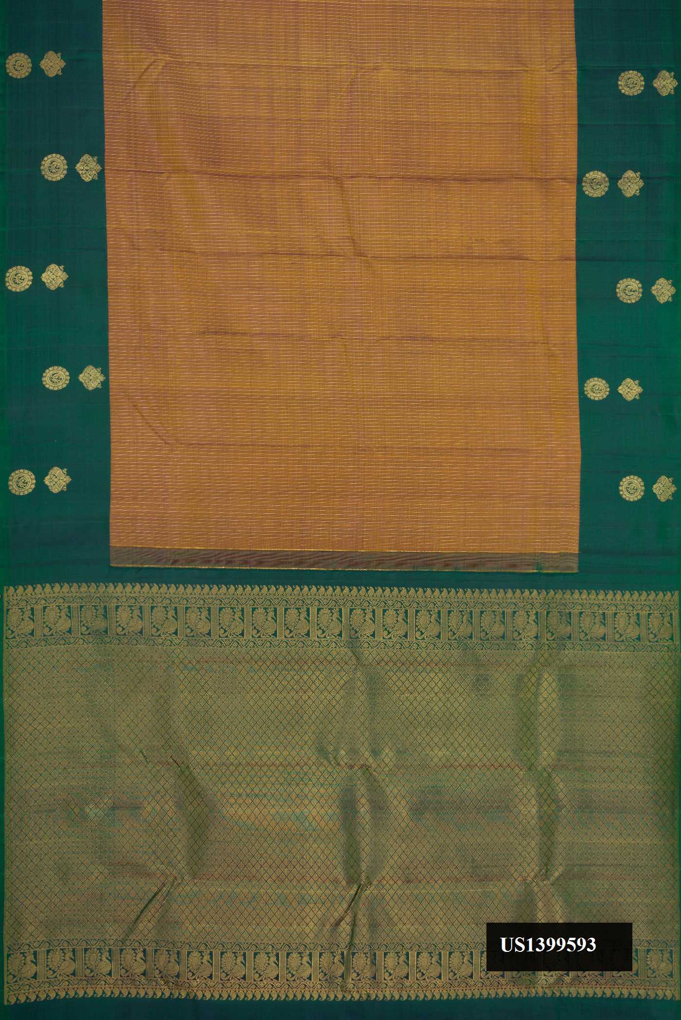 Mehandi Green Dual Tone Kanchipuram Silk Saree