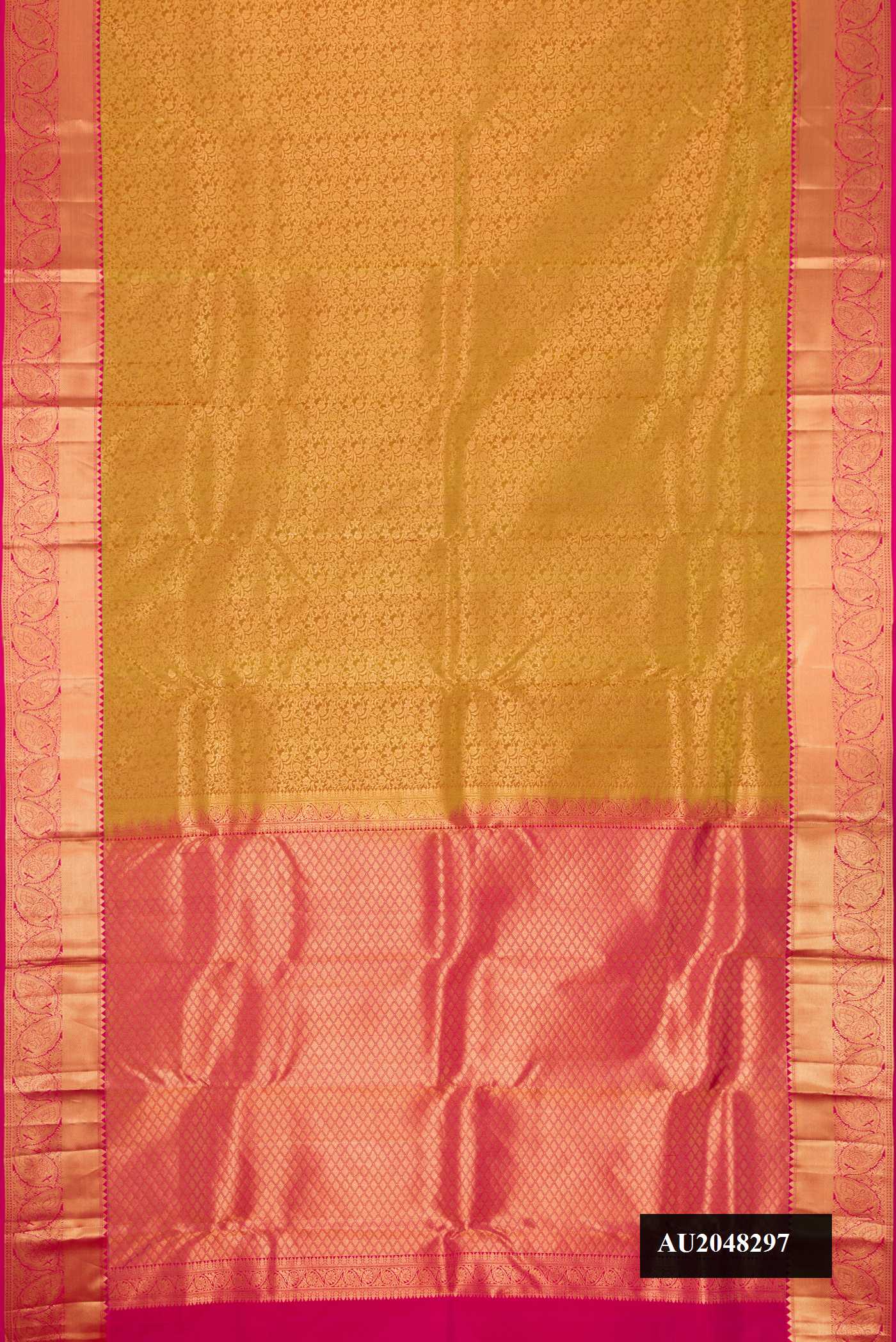 Mehandi Green Dual Tone Kanchipuram Silk Saree