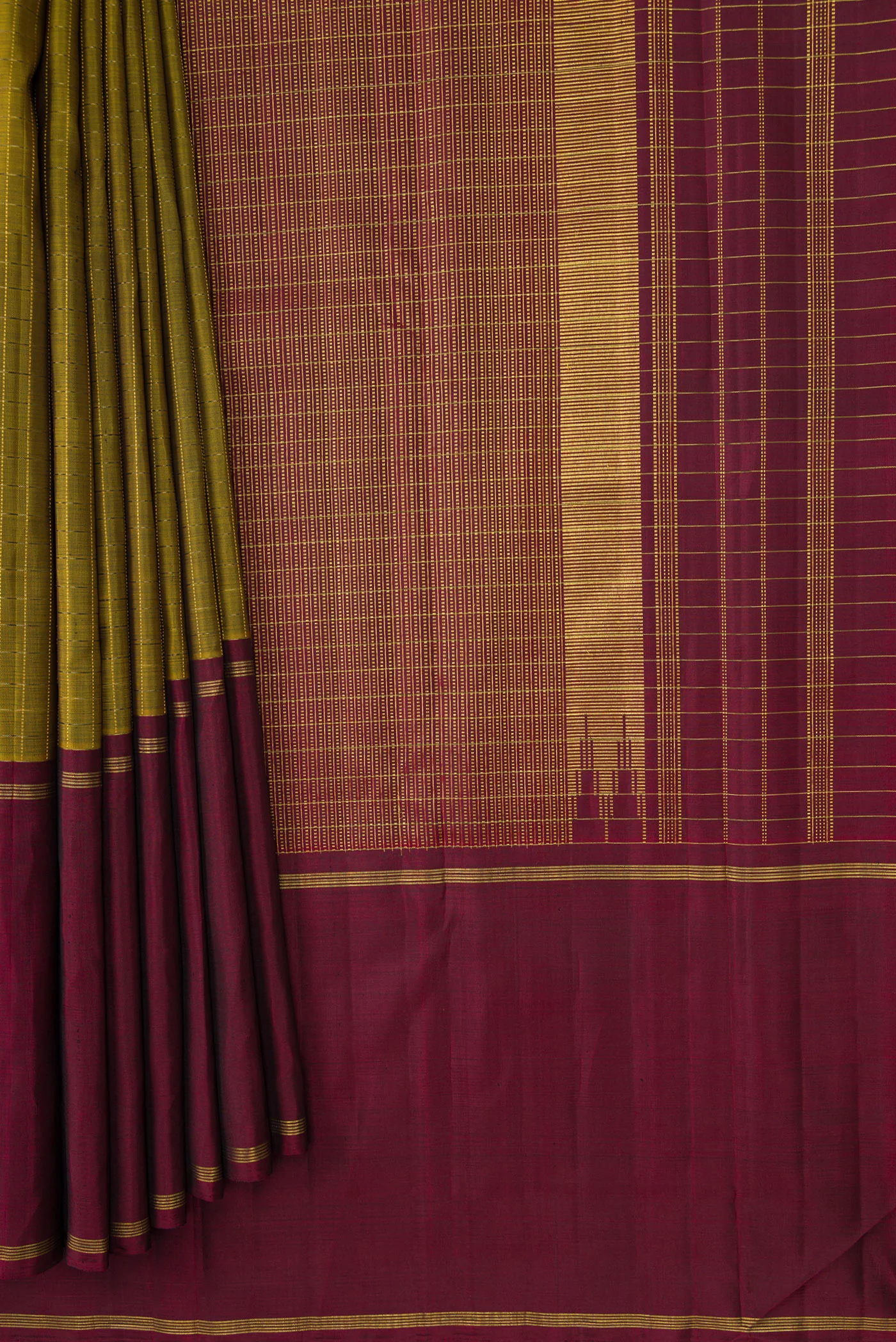 Mehandi Green Kanjivaram Silk Saree - Image 4