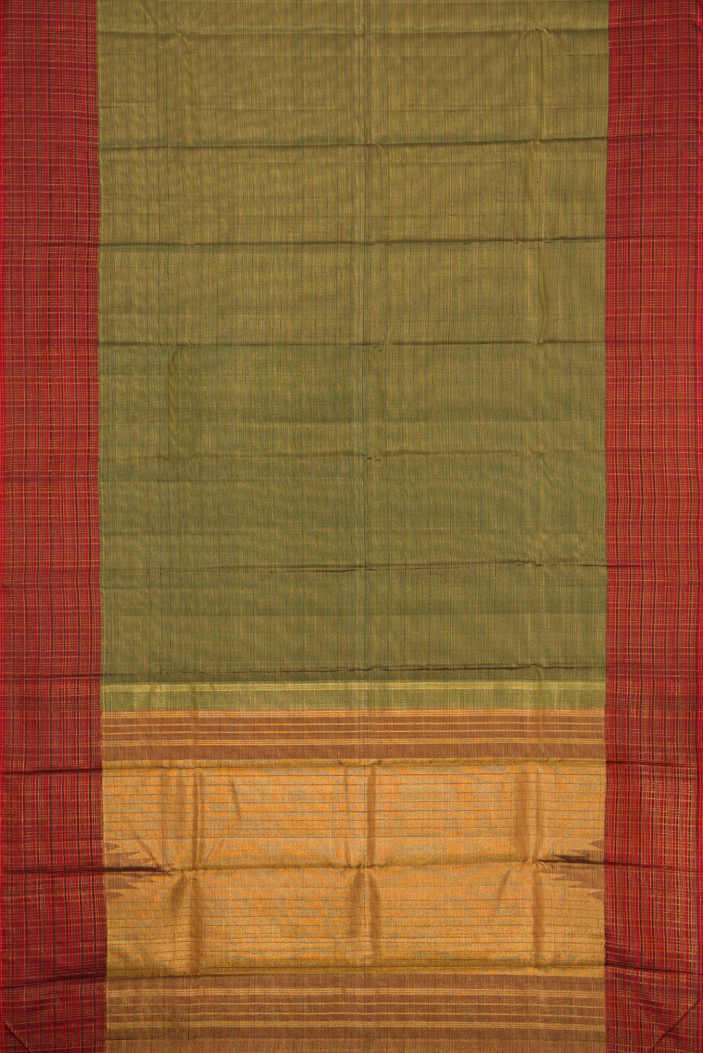 Bottle Green Kanjivaram Silk Saree - Image 6