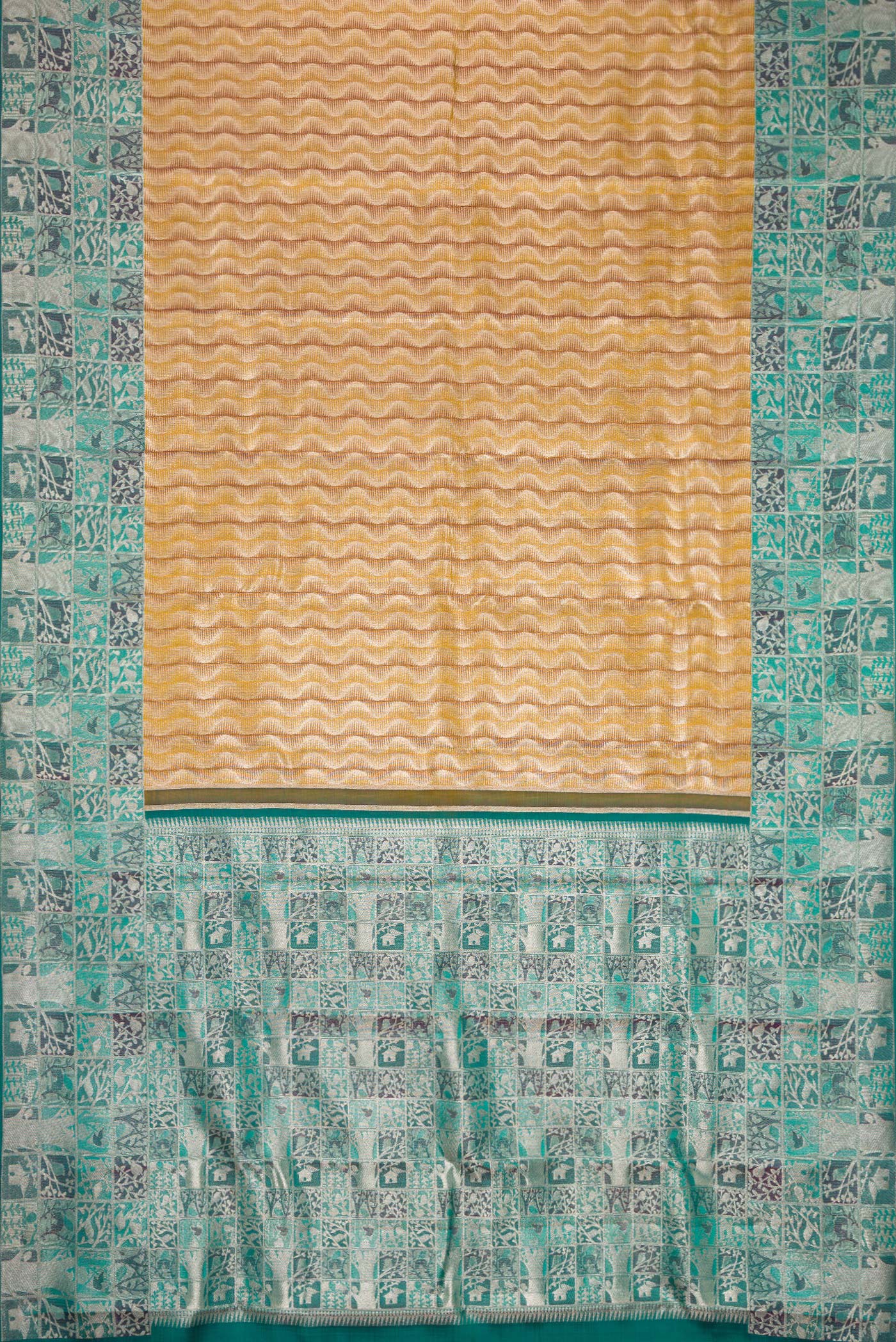 Multi Color Kanjivaram Tissue Silk Saree - Image 6