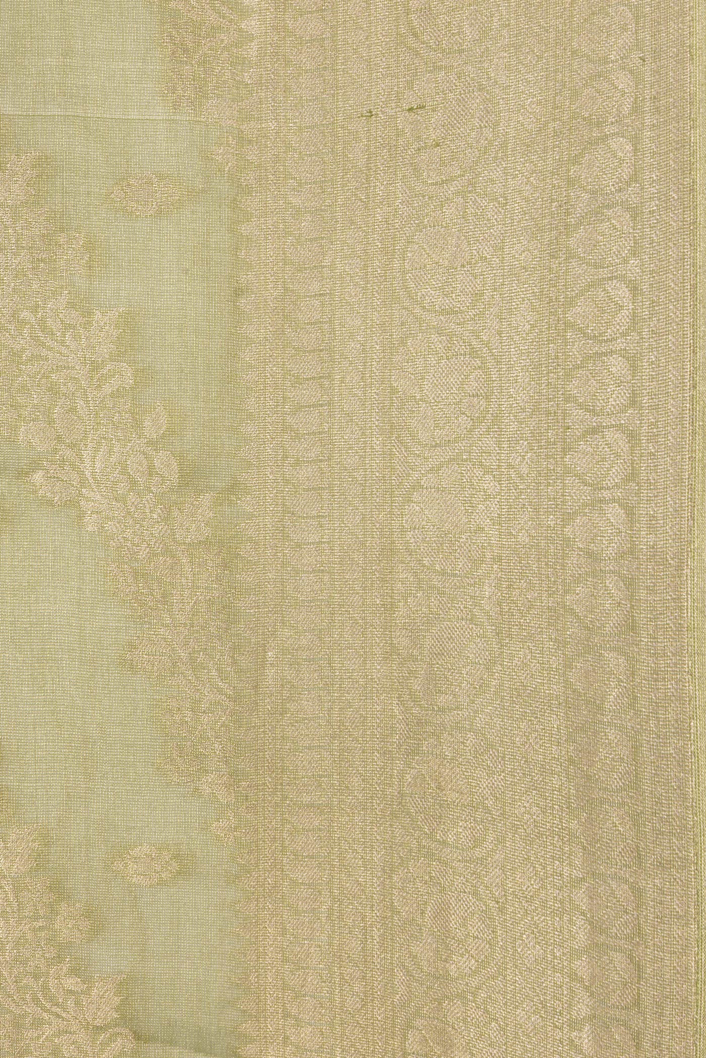 Mehandi Green Dual Tone Mysore Georgette Saree - Image 3