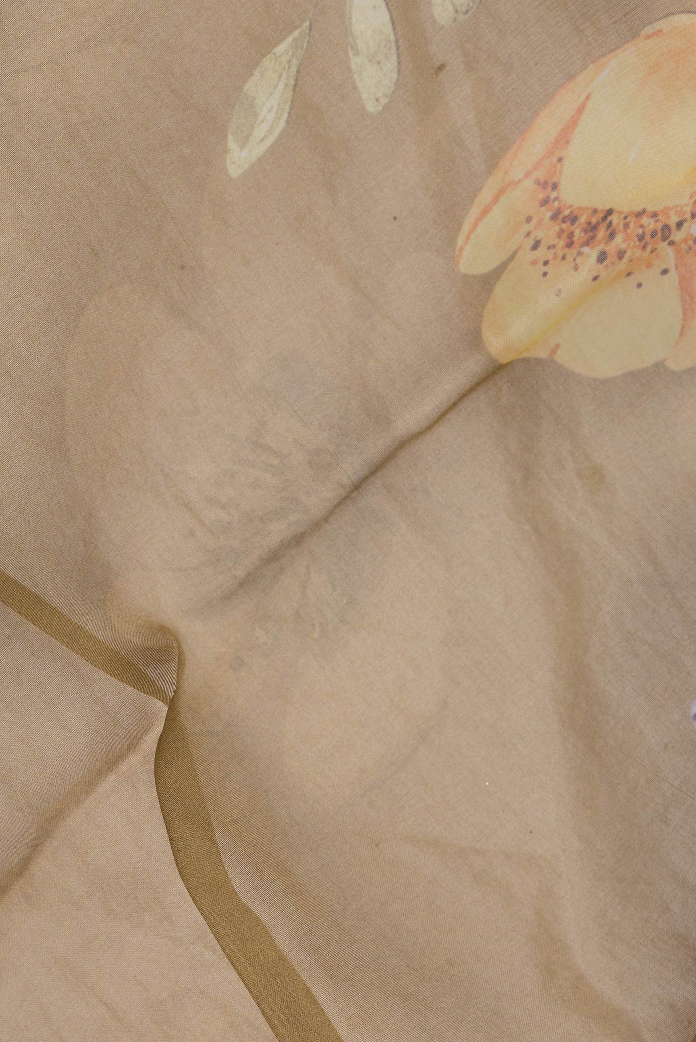 Brown Organza Silk Saree - Image 2