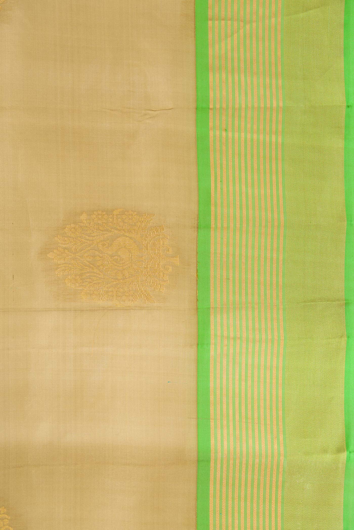 Beige Soft Silk Saree - Image 3