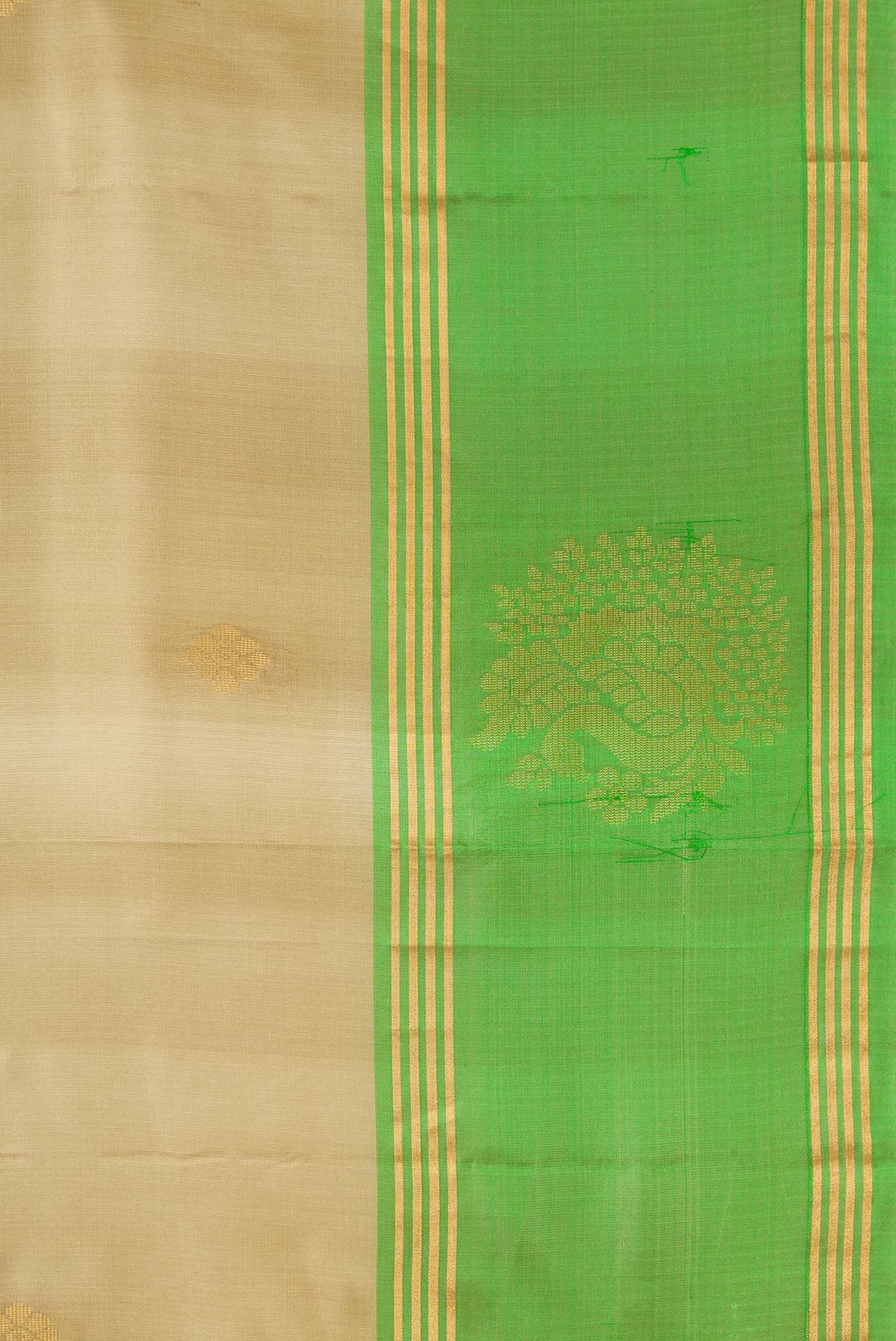 Beige Soft Silk Saree - Image 3