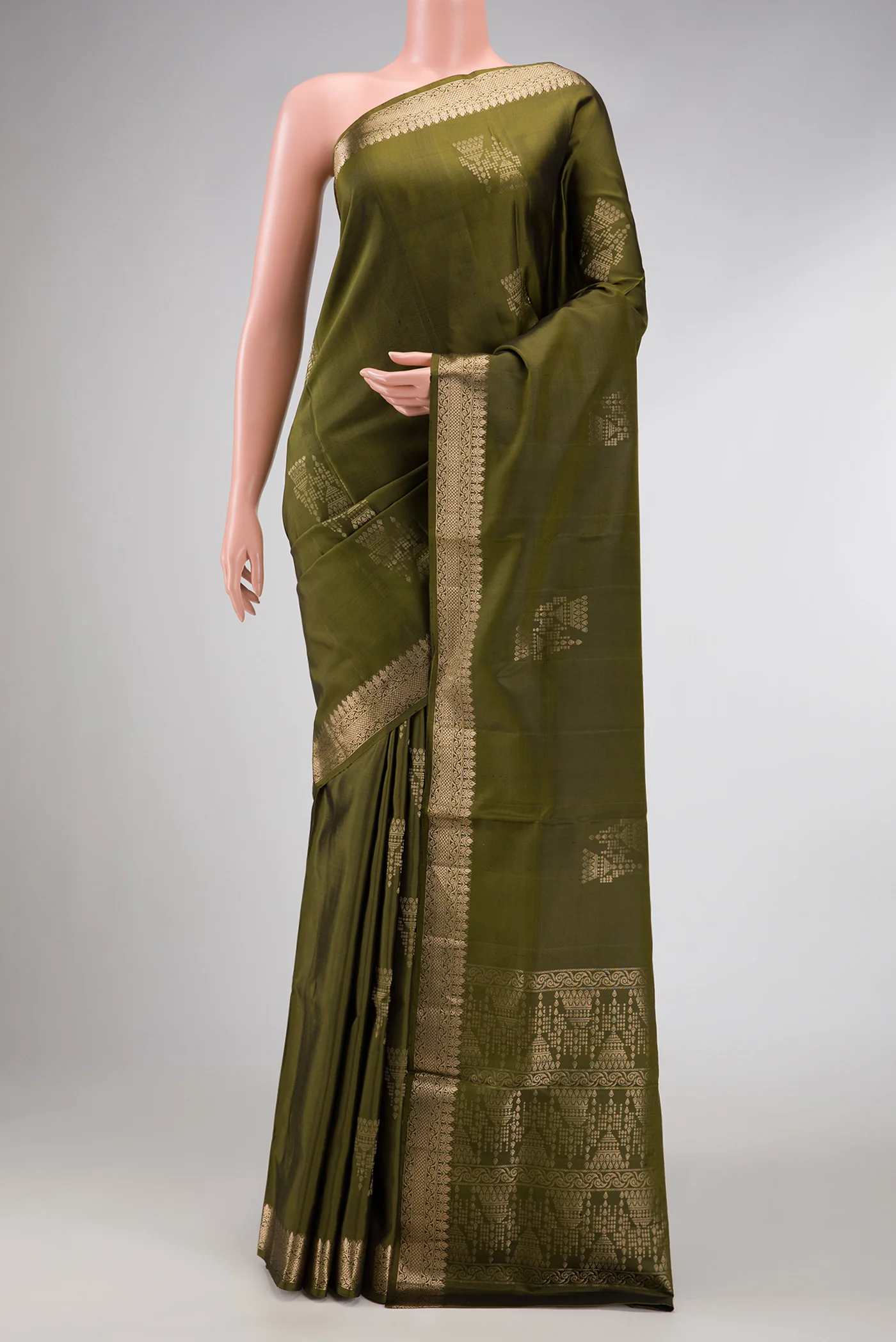 Mehandi Green Soft Silk Saree