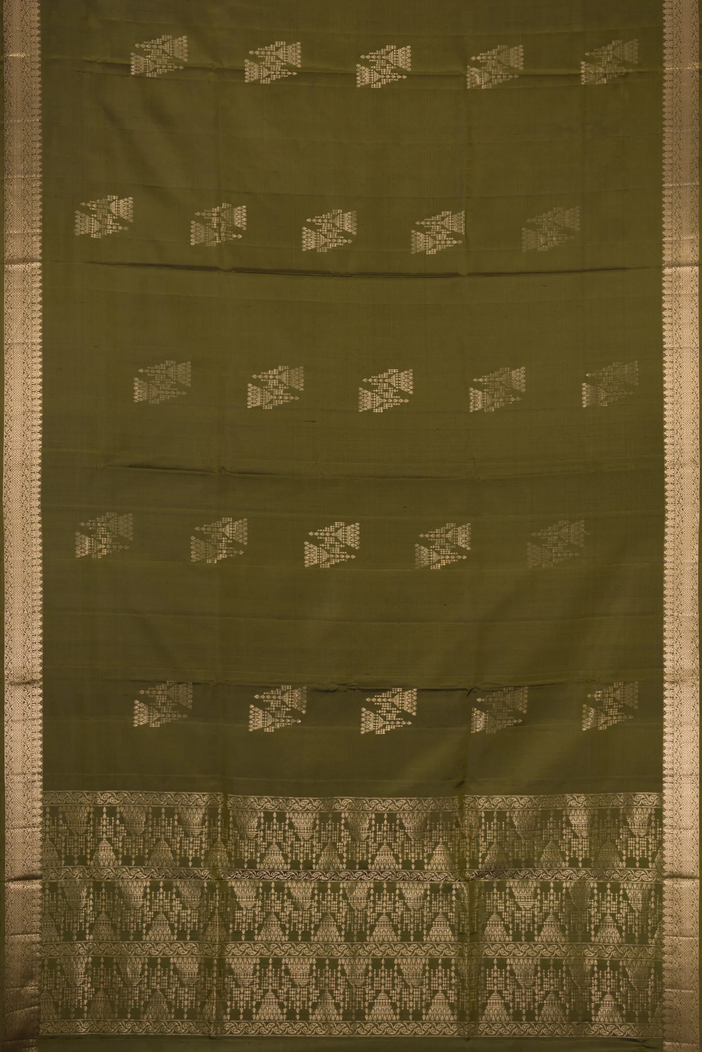 Mehandi Green Soft Silk Saree - Image 6