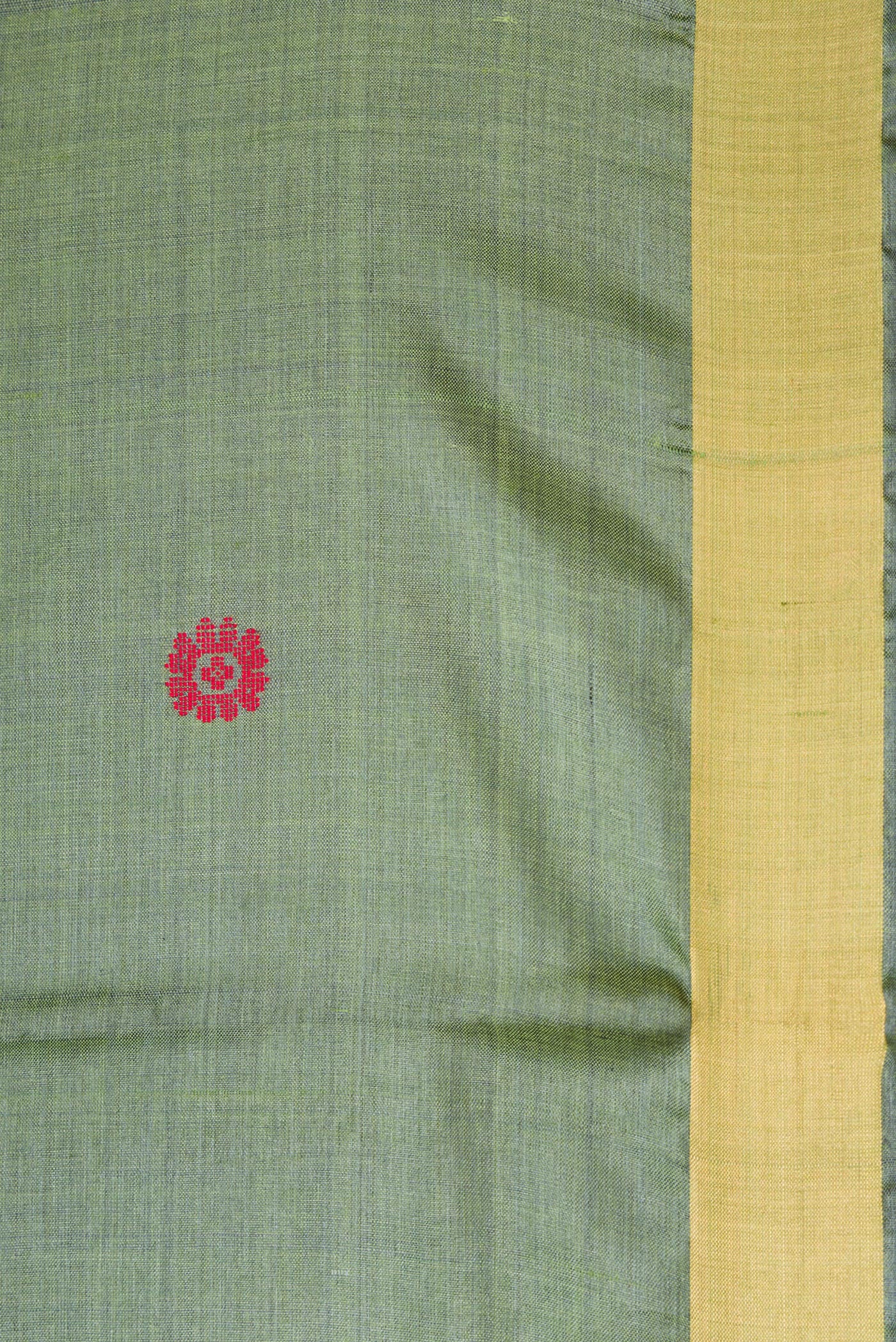 Green Tussar Silk Saree - Image 3