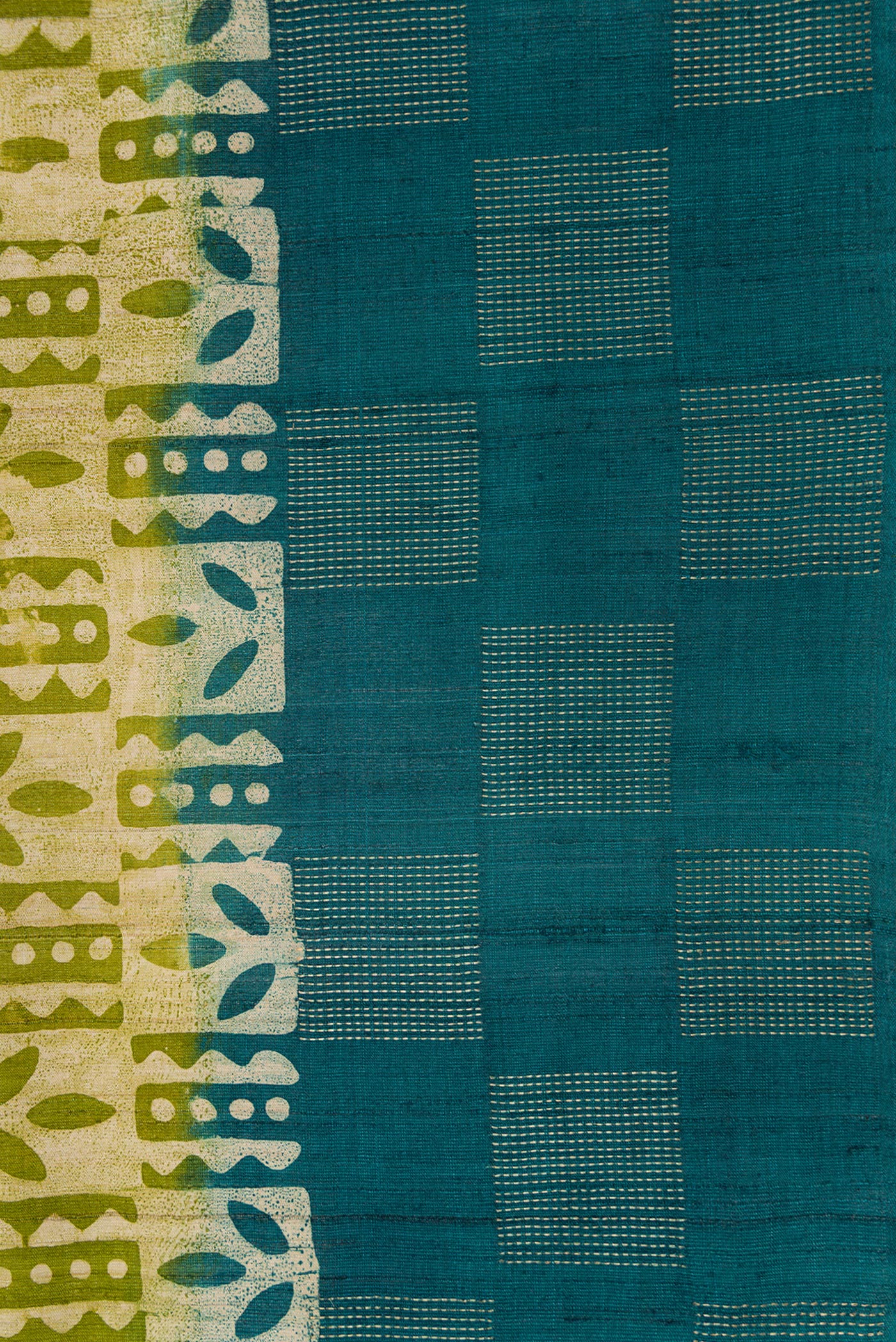 Green Tussar Silk Saree - Image 3