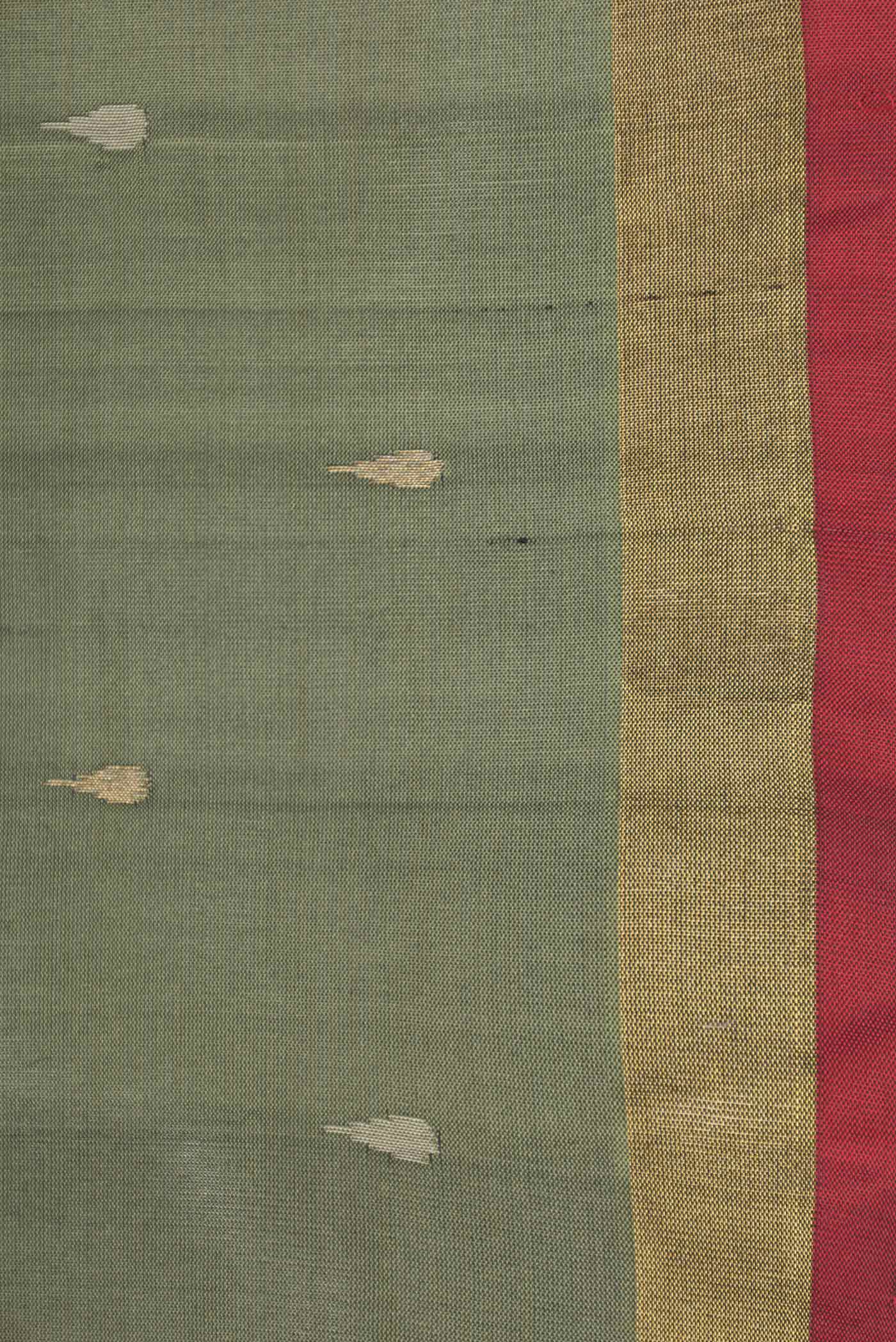Mehandi Green Dual Tone Uppada Silk Saree - Image 3
