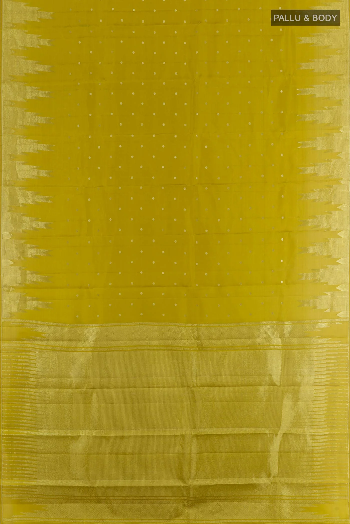 Mehandi Green Kanchipuram Silk Saree - Image 3
