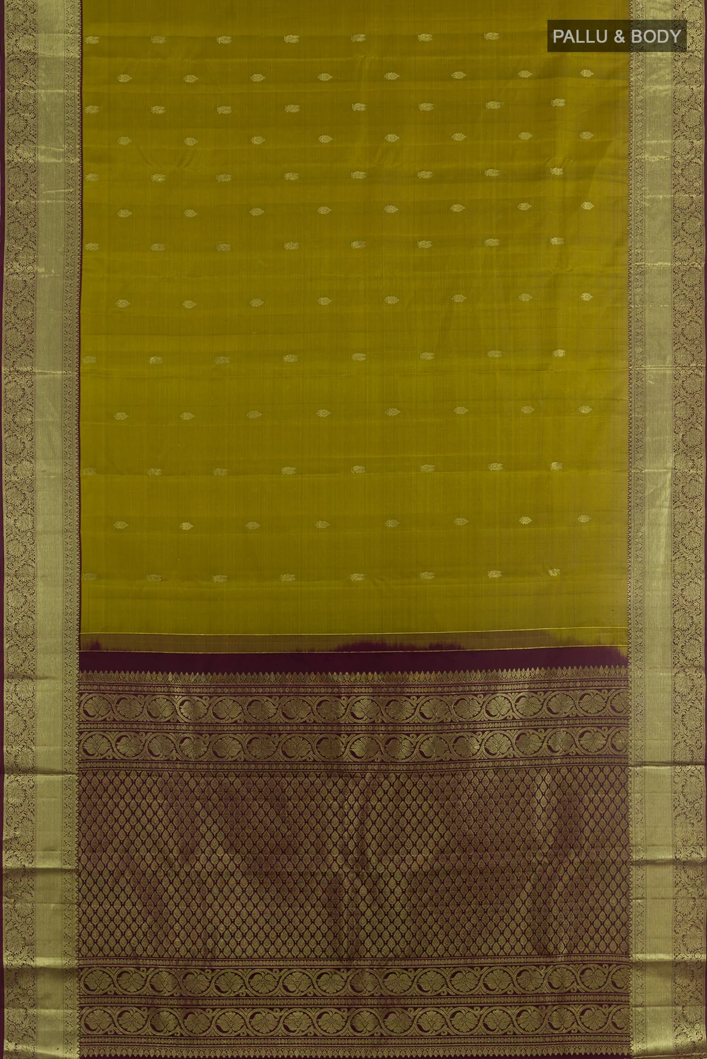 Mehandi Green Kanchipuram Silk Saree - Image 3