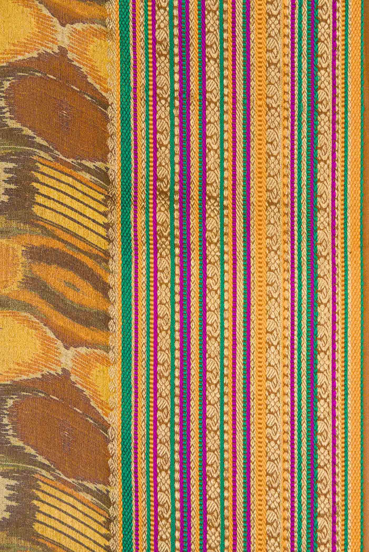 Mustard Mysore Crepe Saree - Image 5