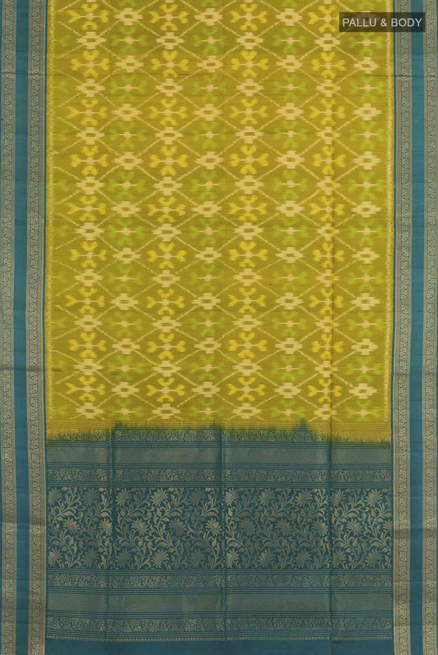Mehandi Green Soft Silk Saree - Image 3
