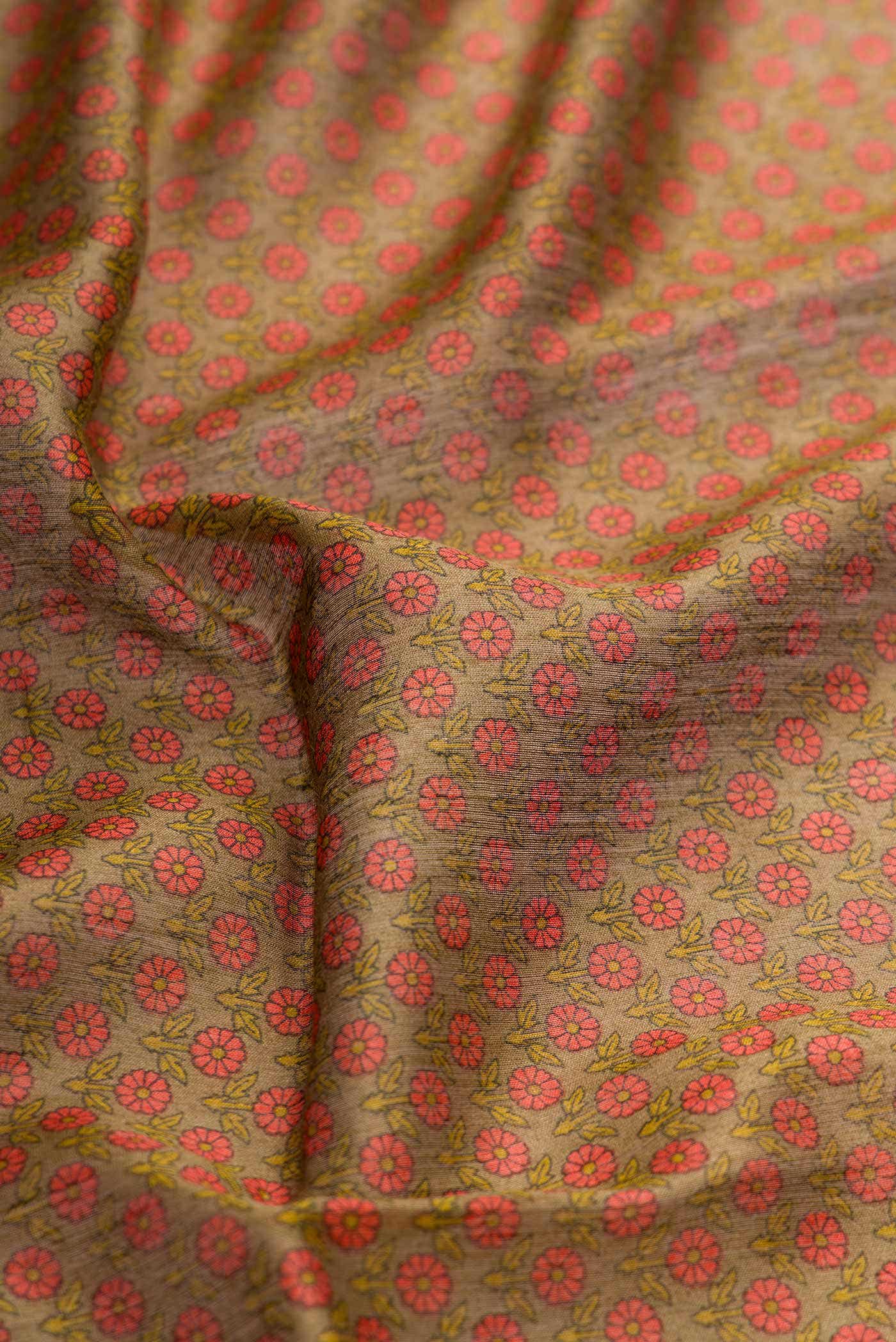 Mehandi Green Tussar Silk Saree - Image 2