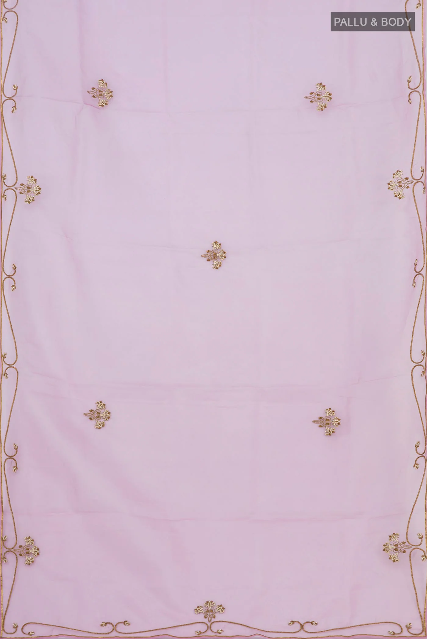 Meher- Baby Pink Organza Silk Saree - Image 7
