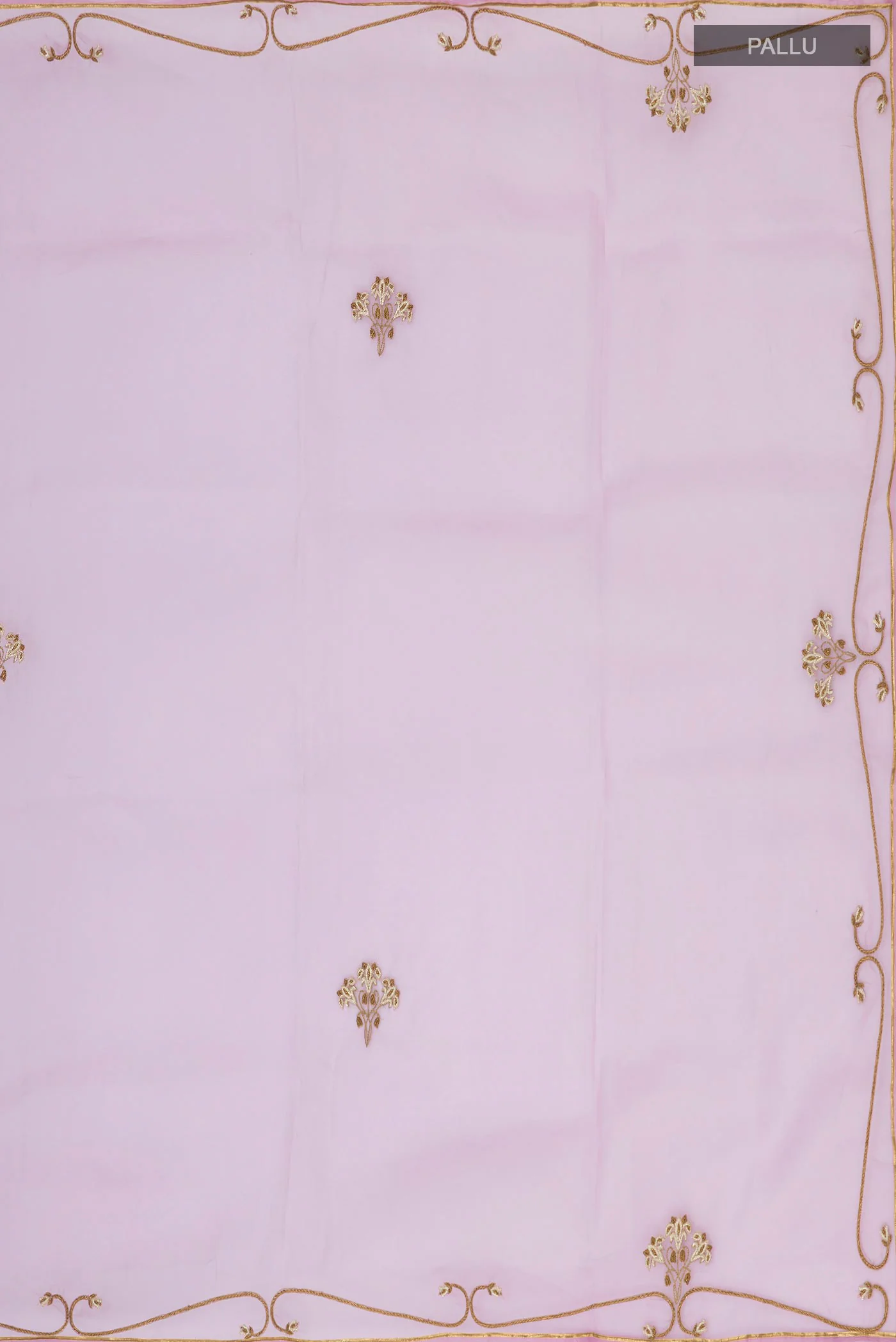 Meher- Baby Pink Organza Silk Saree - Image 8