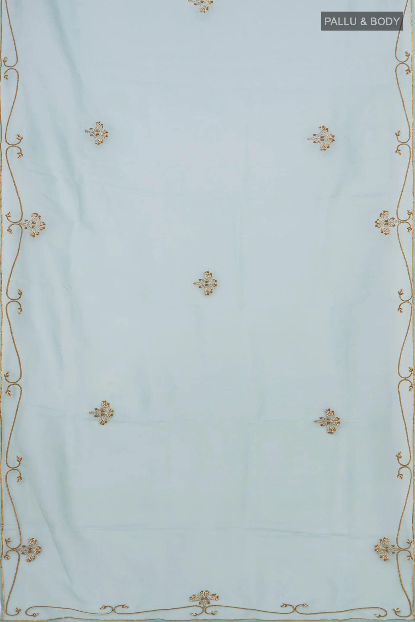 Meher- Green Organza Silk Saree - Image 7