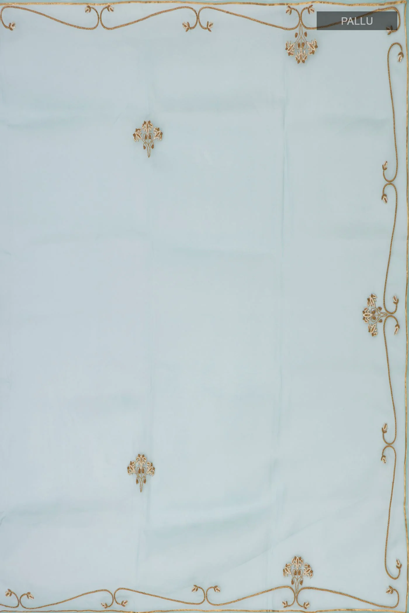 Meher- Green Organza Silk Saree - Image 8