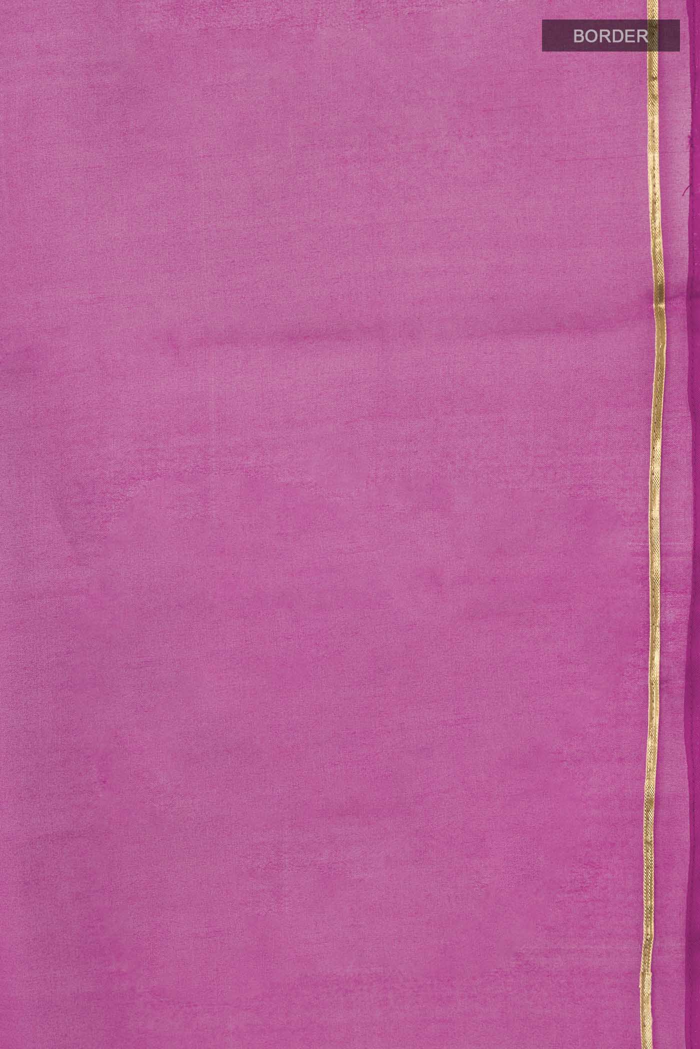 Meher-Magenta Organza Silk Saree - Image 4