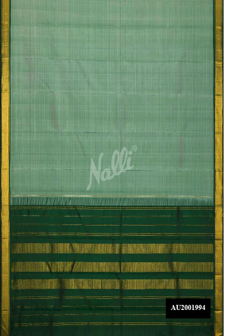 Mint Green Dual Tone Kanchipuram Silk Saree
