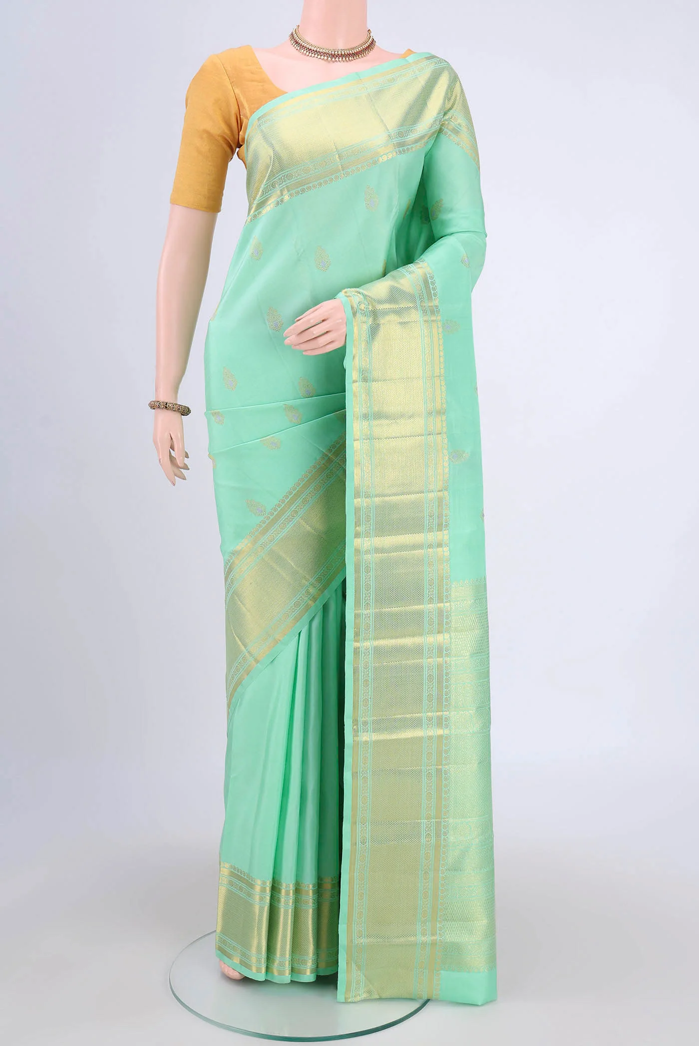 Sea Green Kanjivaram Saree