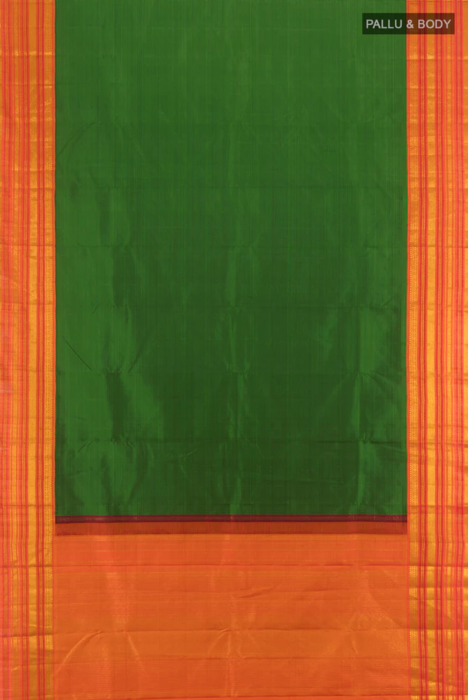 Green Kanjivaram Silk Saree - Image 5